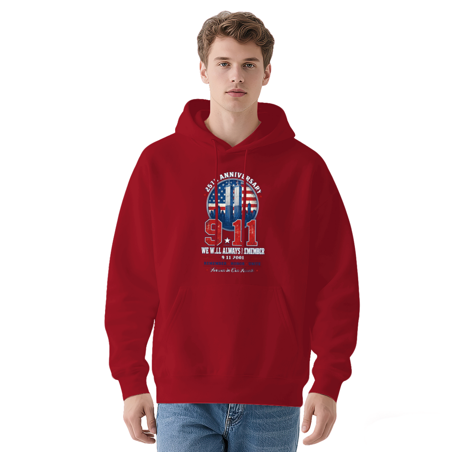 We Will Always Remember 9/11 25th Anniversary Memorial Hoodie