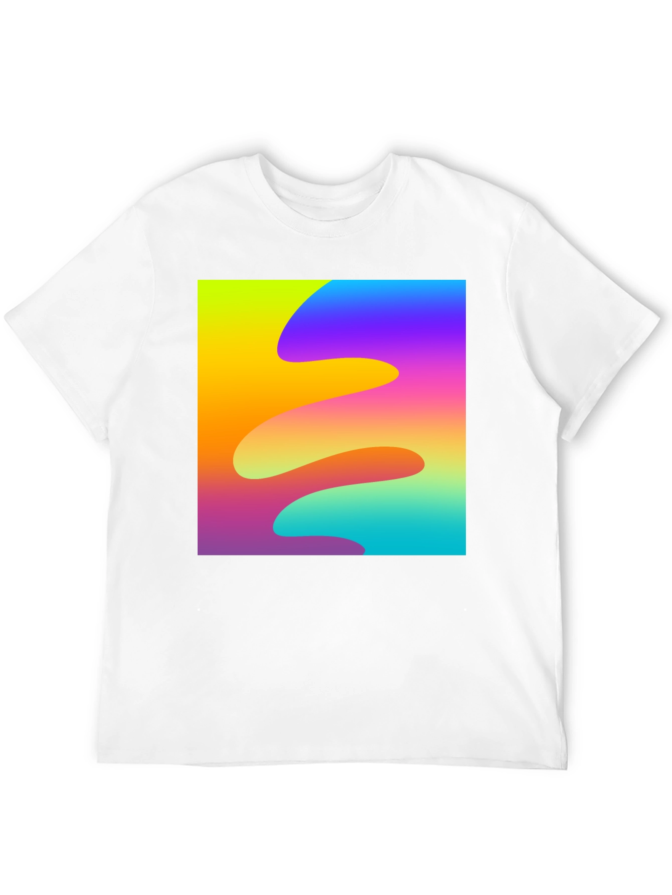Abstract Wave Black T-Shirt