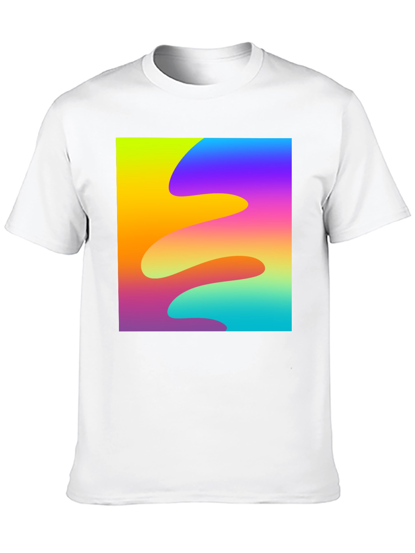 Abstract Wave Black T-Shirt