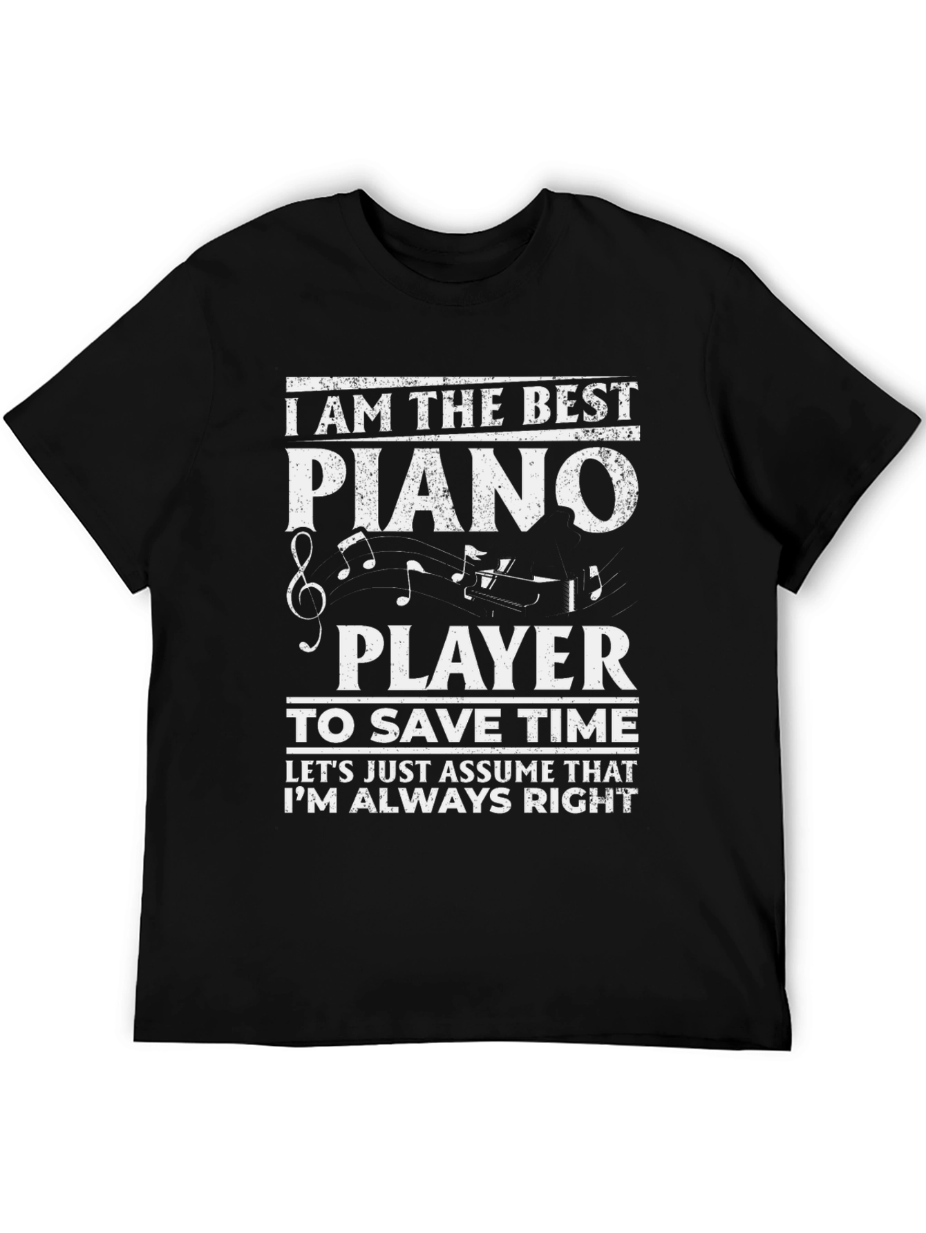 Best Piano Player Graphic Tee Shirt
