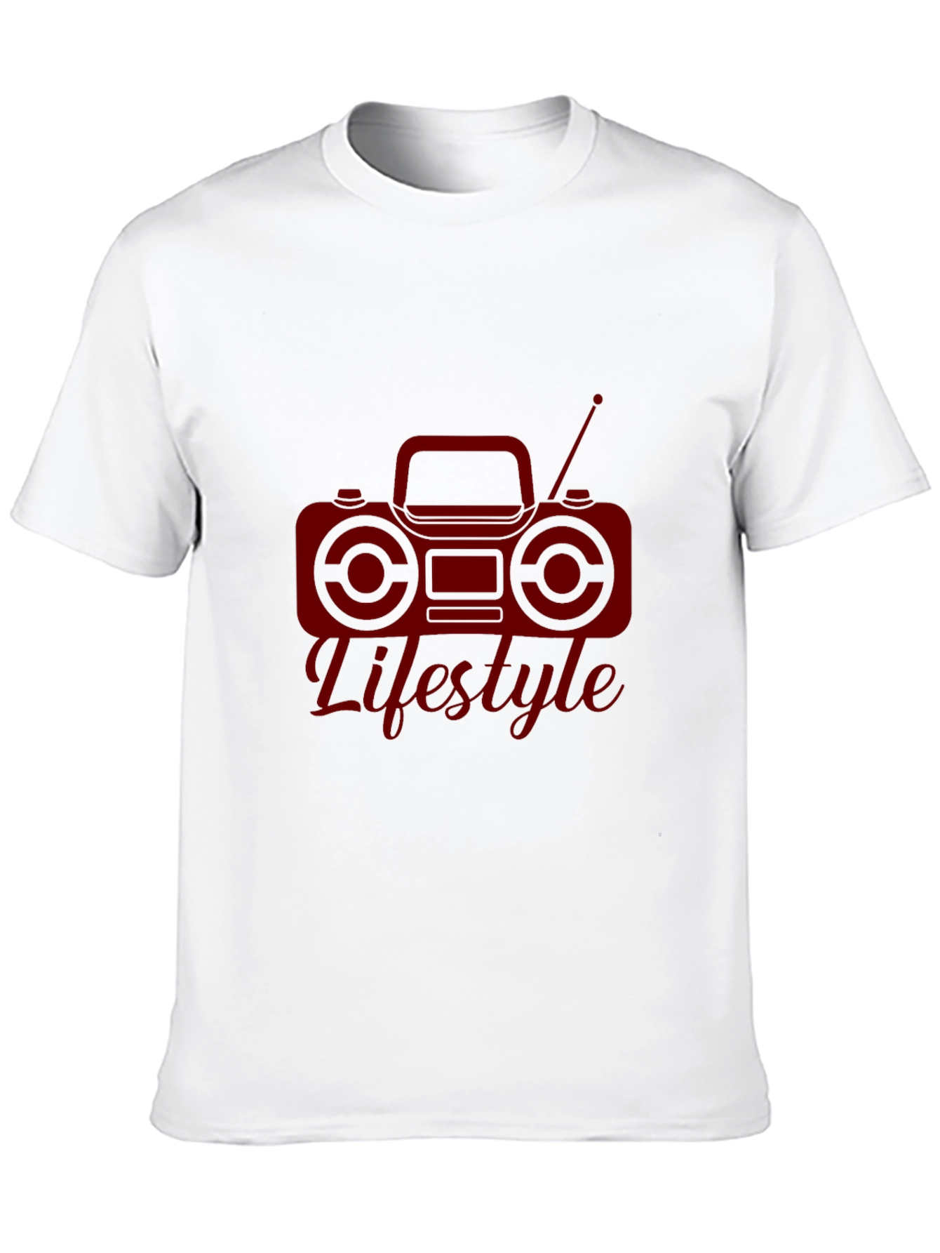 Retro Radio Lifestyle Graphic Tee - Trendy Black T-Shirt