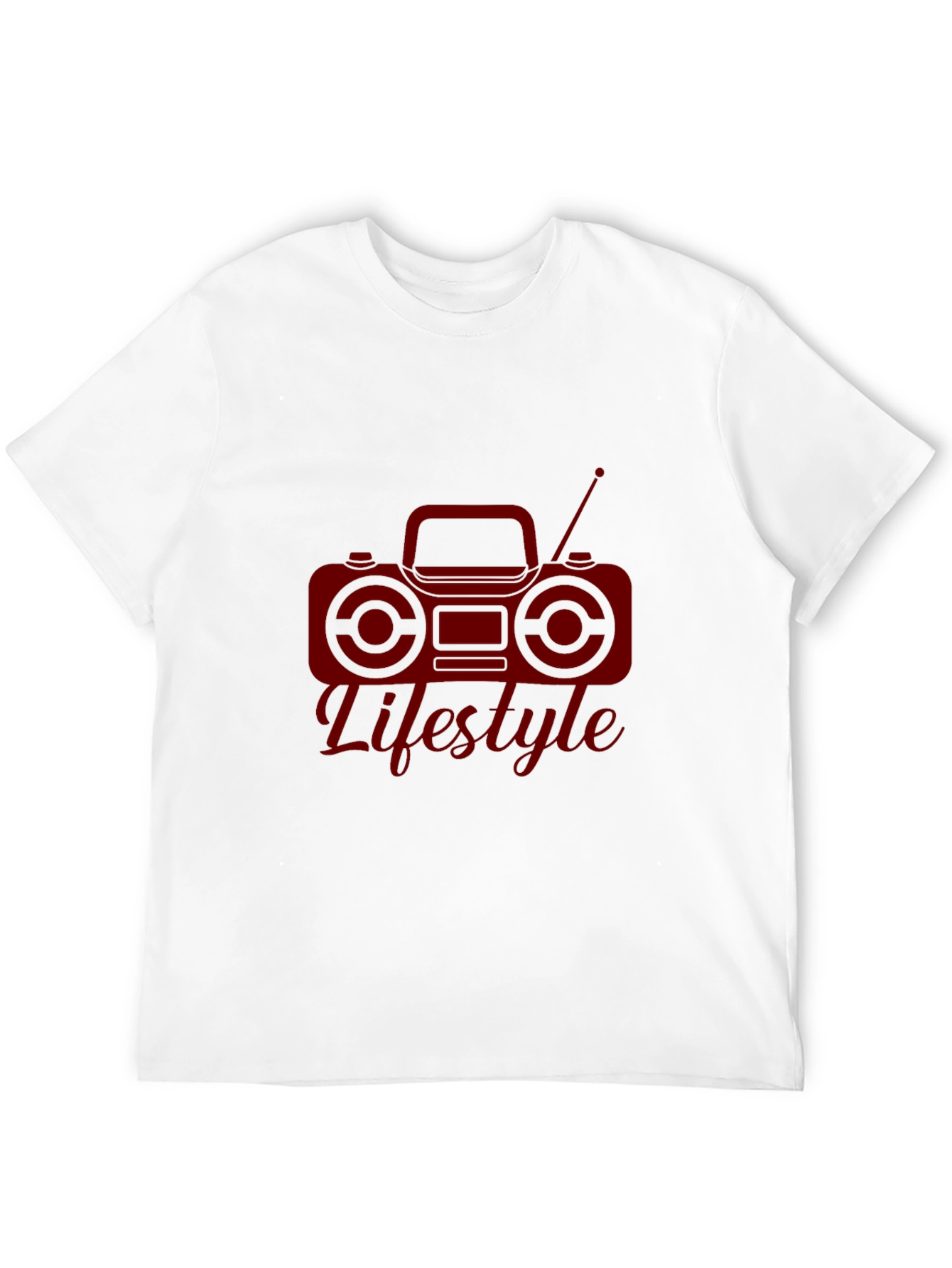 Retro Radio Lifestyle Graphic Tee - Trendy Black T-Shirt