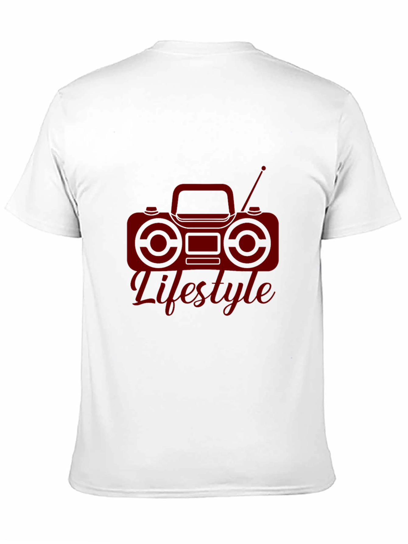 Retro Radio Lifestyle Graphic Tee - Trendy Black T-Shirt