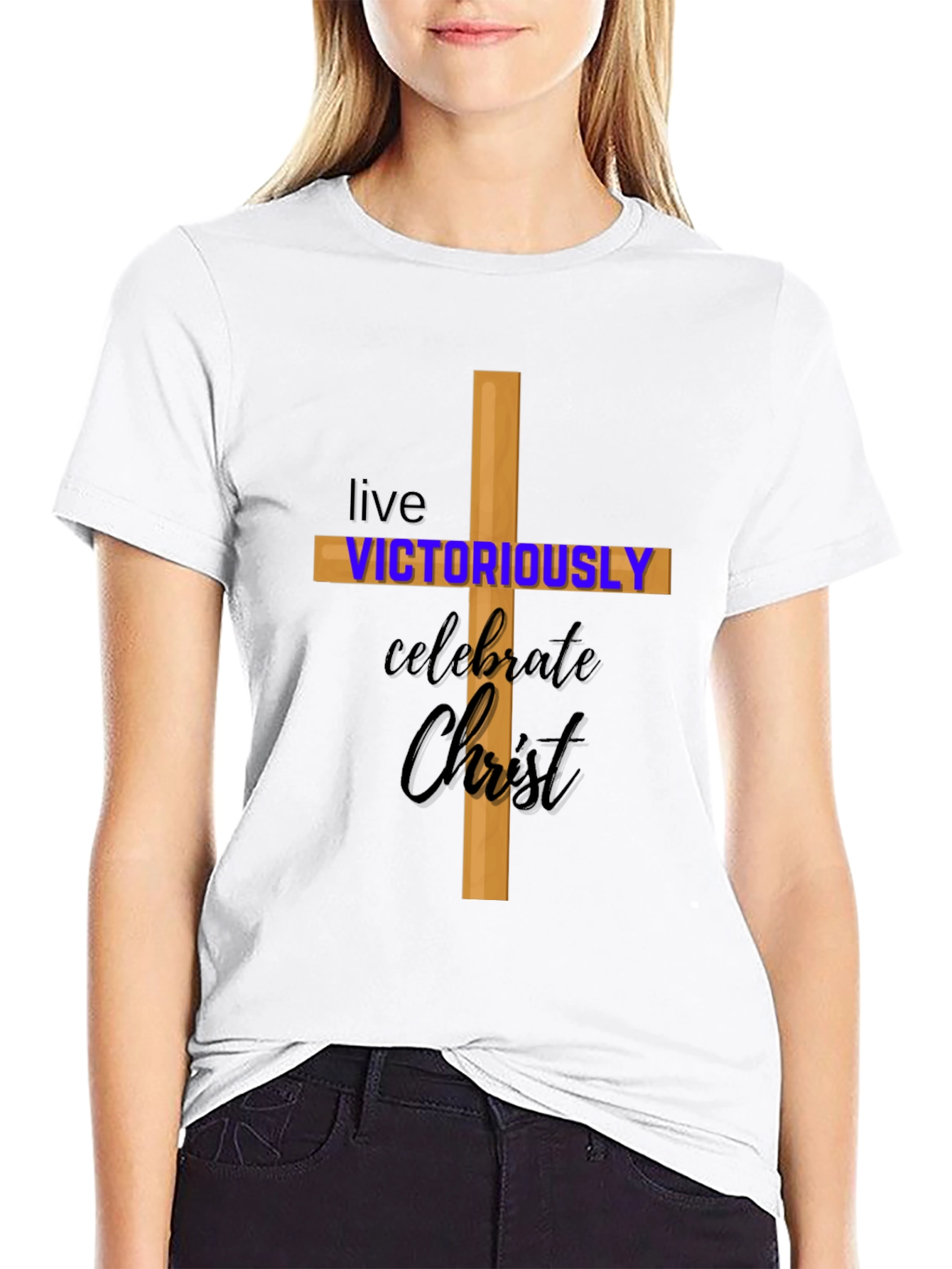 Christian Tee: Live Victoriously Celebrate Christ