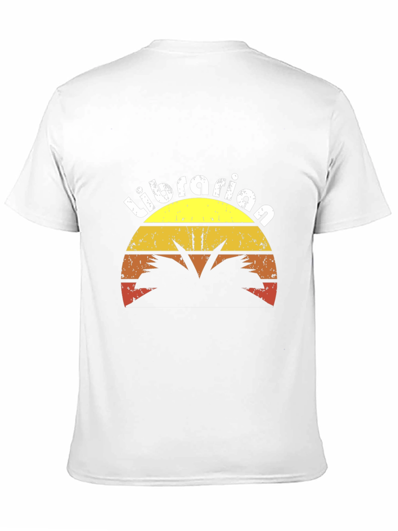 Retro Librarian Sunset Graphic T-Shirt