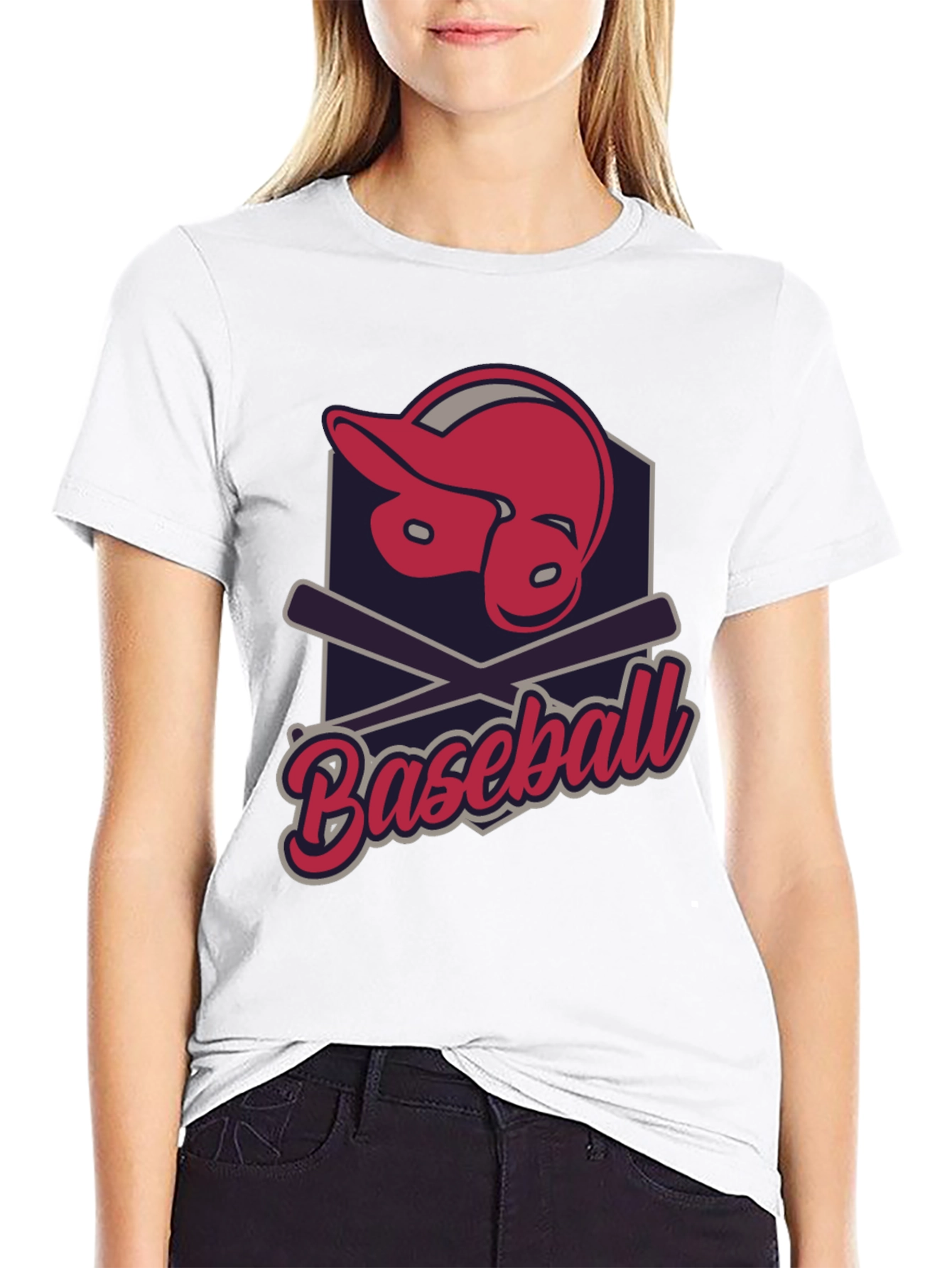 Baseball Helmet & Bats Graphic Tee