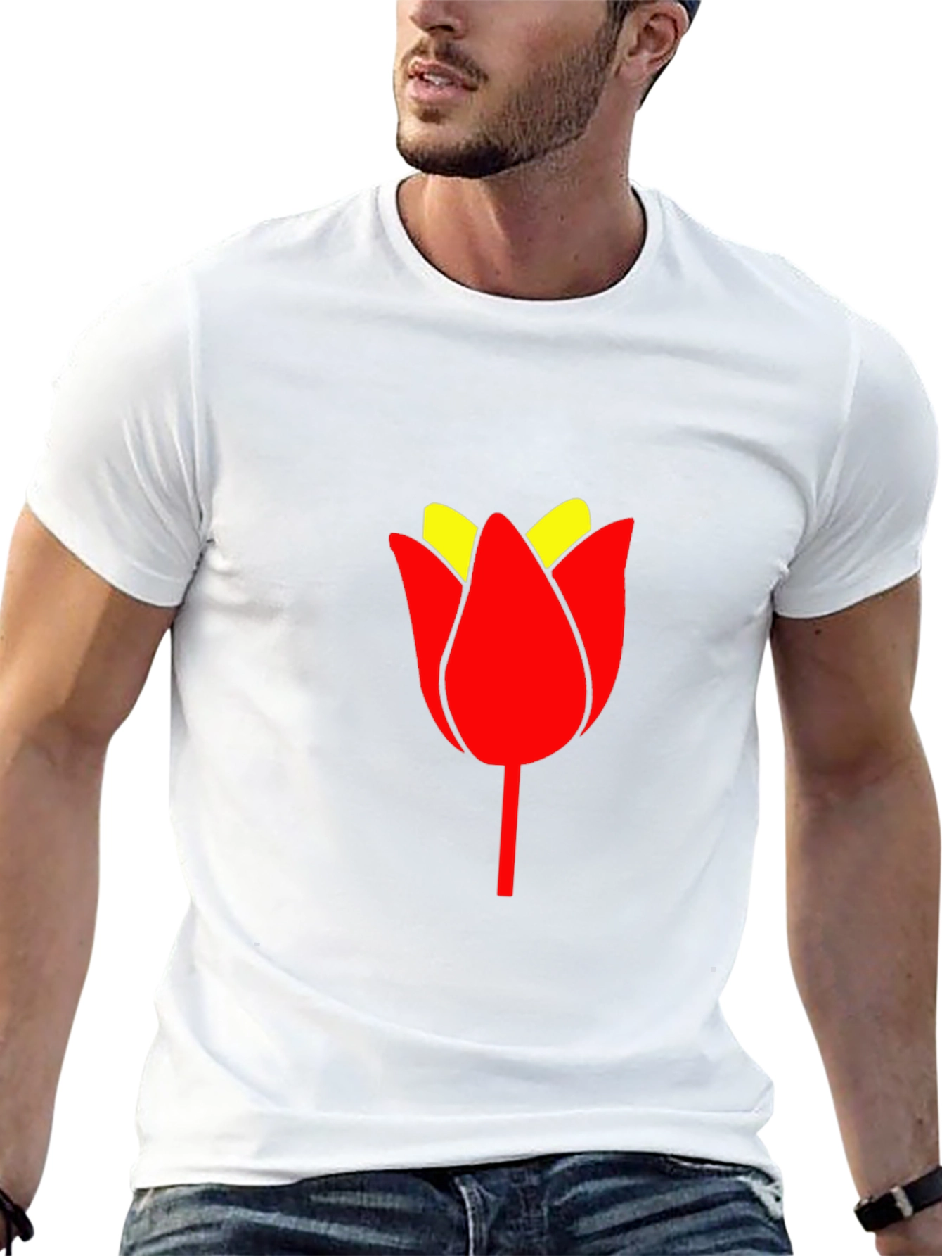 Tulip Graphic Tee - Black Casual Shirt