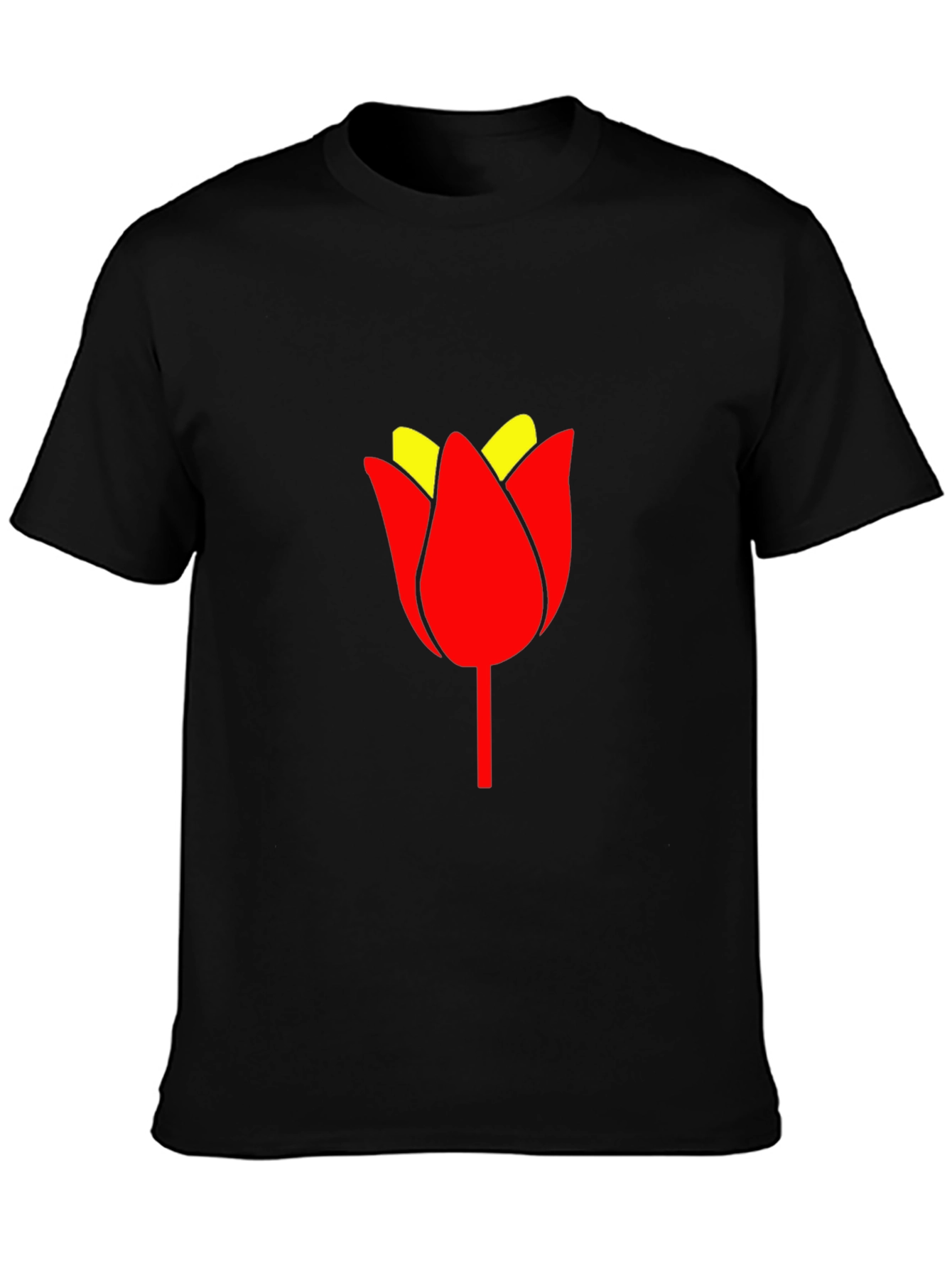Tulip Graphic Tee - Black Casual Shirt