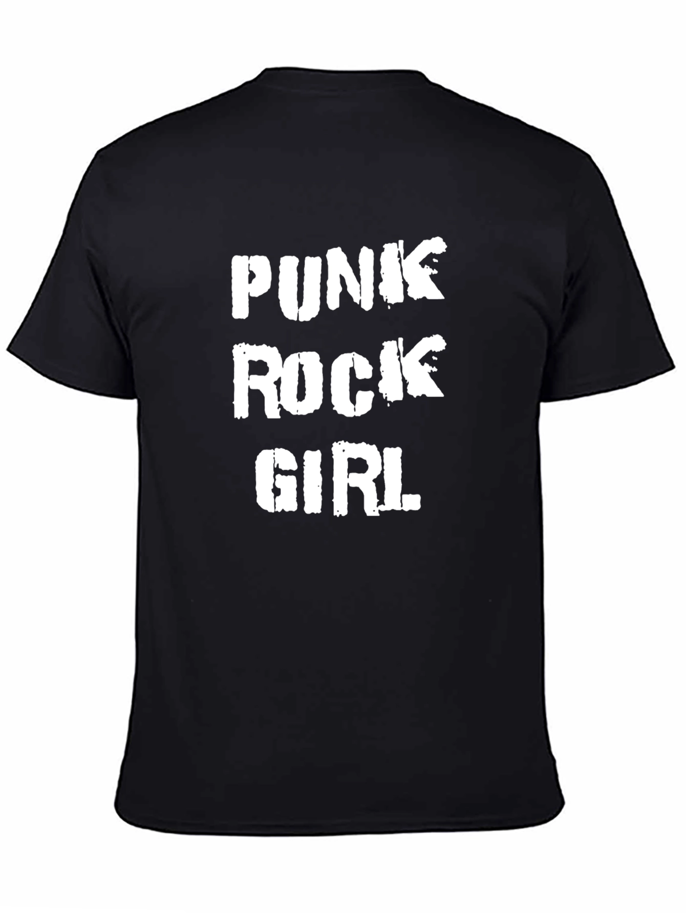 Punk Rock Girl Black Graphic T-Shirt