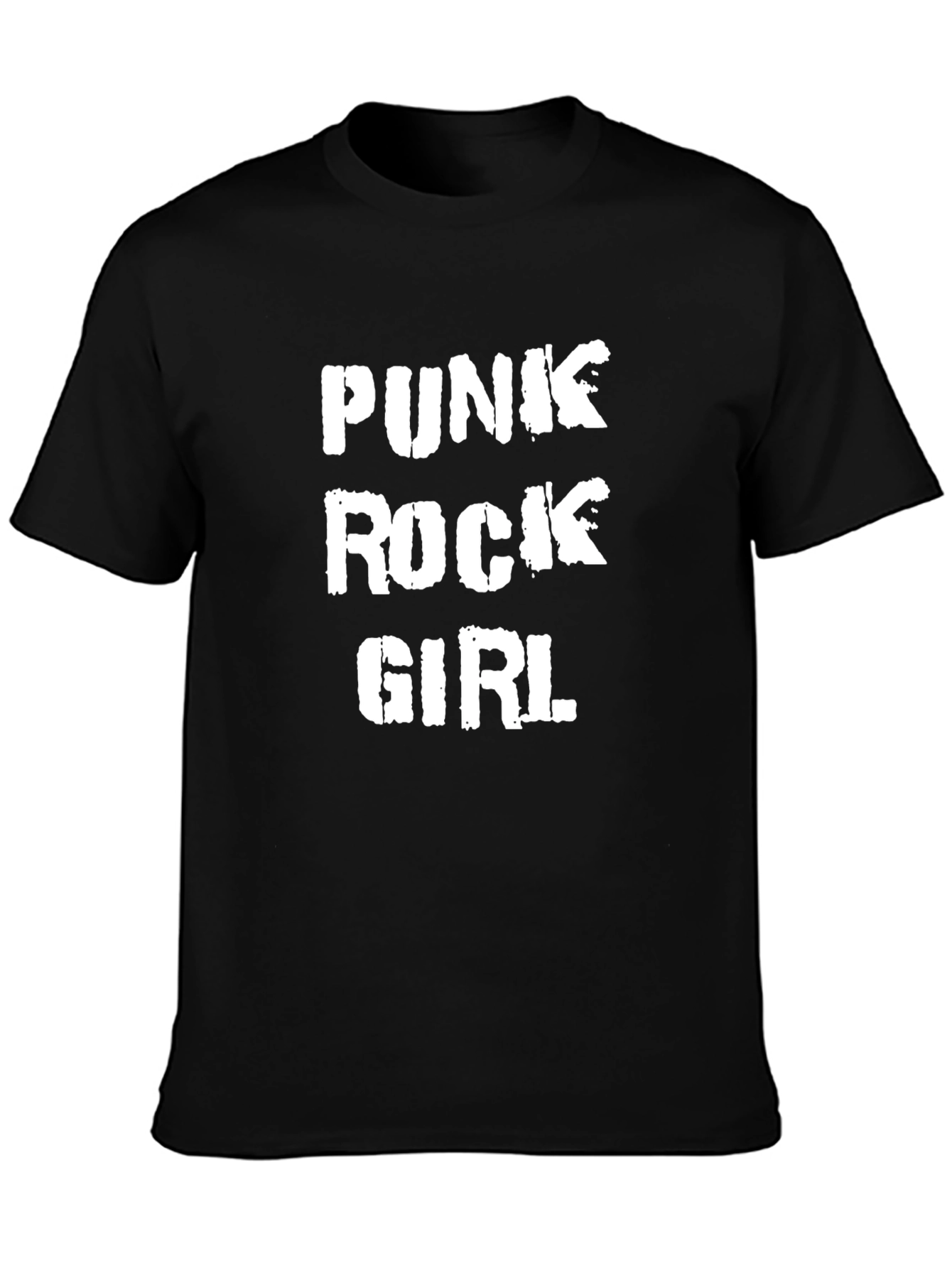 Punk Rock Girl Black Graphic T-Shirt