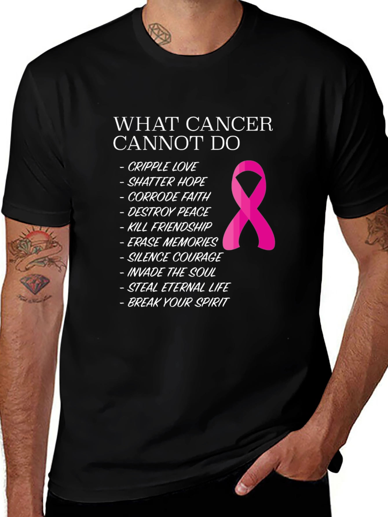 Cancer Awareness T-Shirt: What Cancer Cannot Do