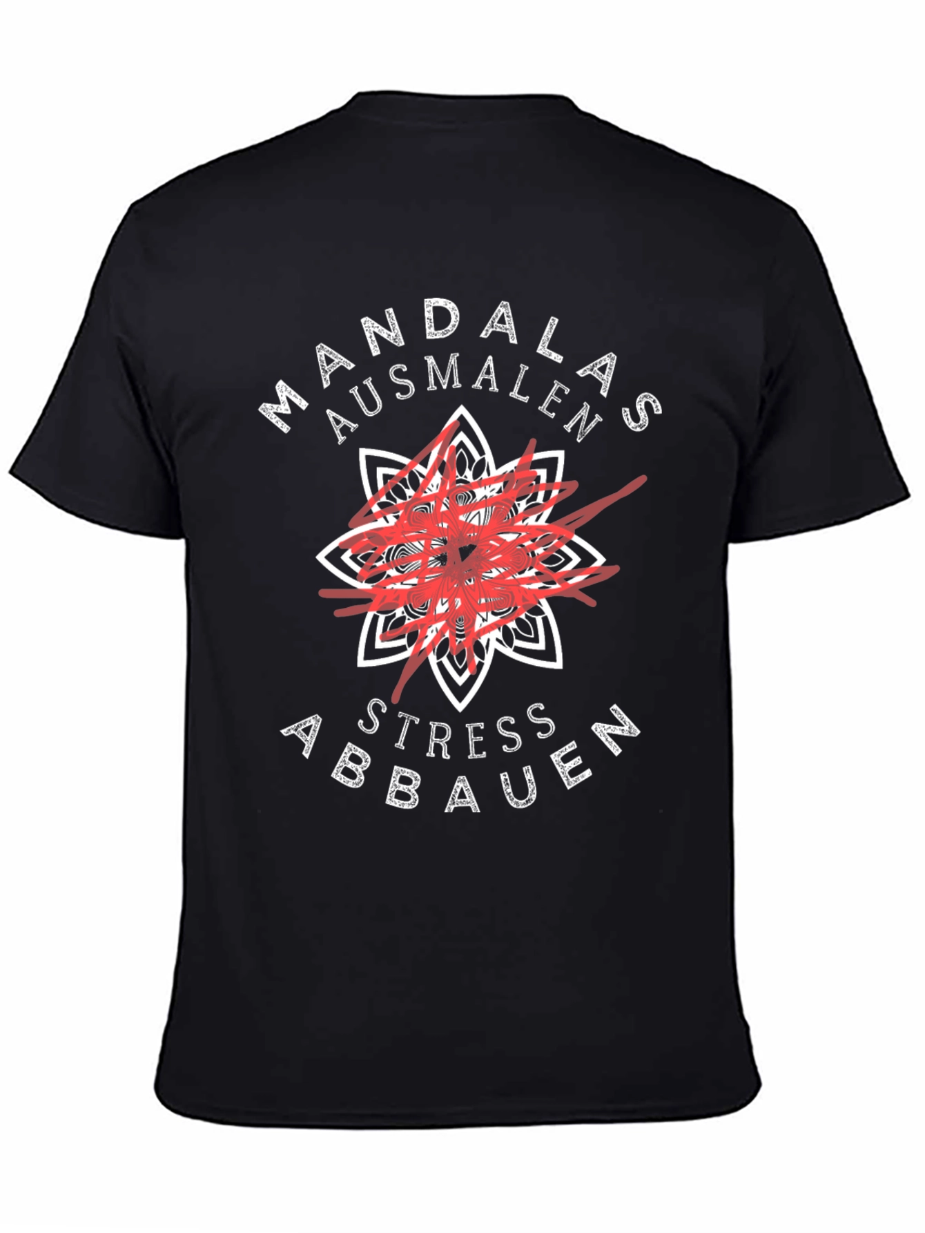 Mandalas Ausmalen Stress Abbauen Black T-Shirt