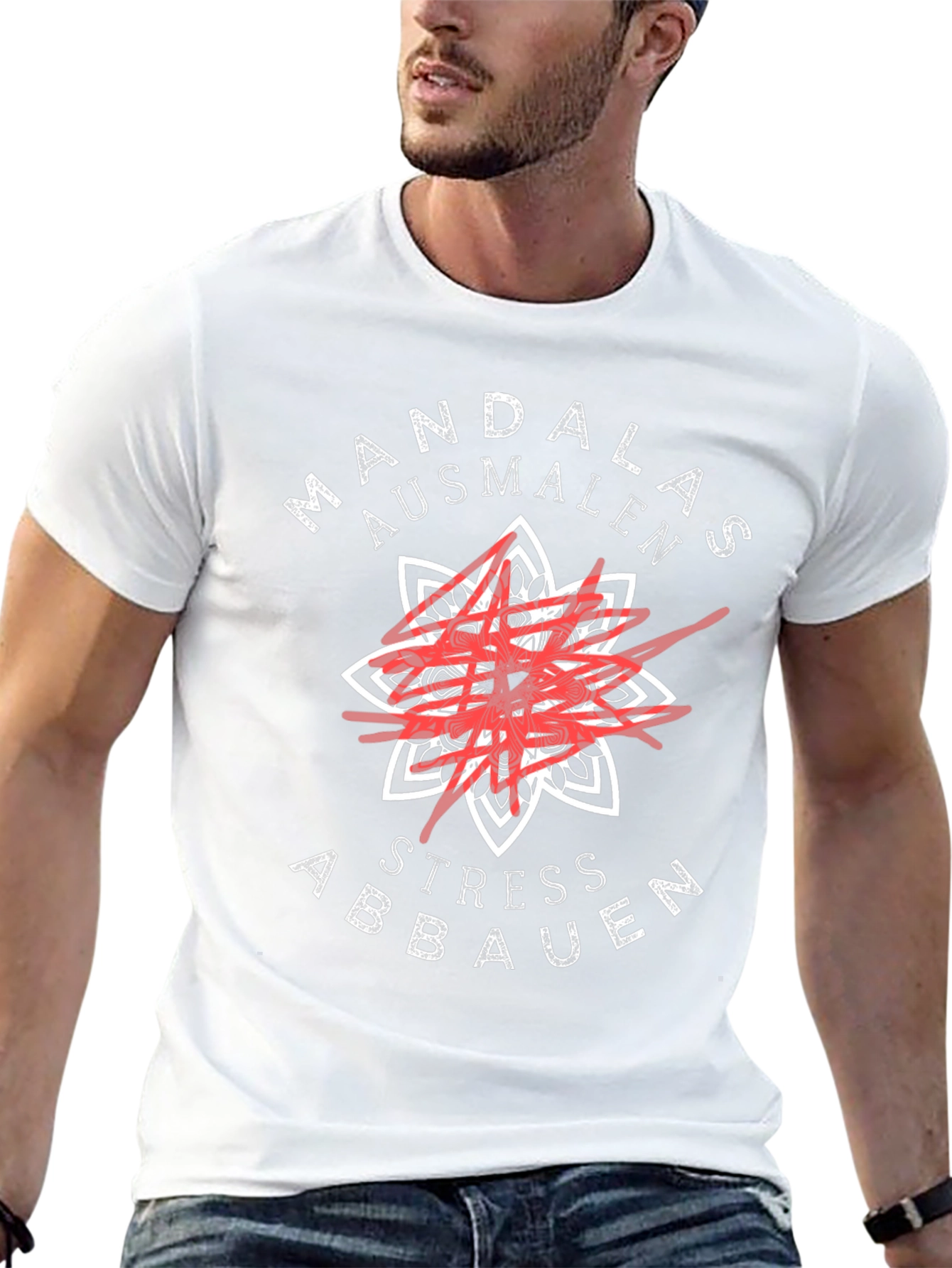 Mandalas Ausmalen Stress Abbauen Black T-Shirt