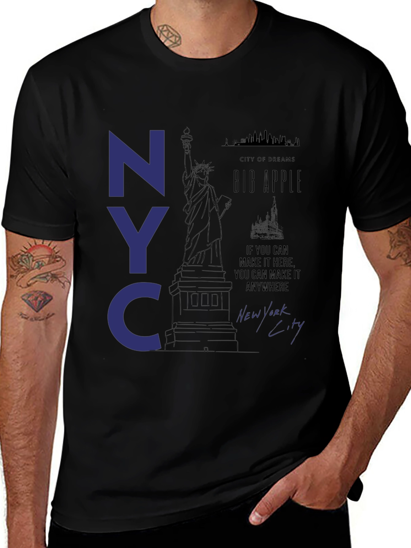 NYC Statue of Liberty Graphic T-Shirt