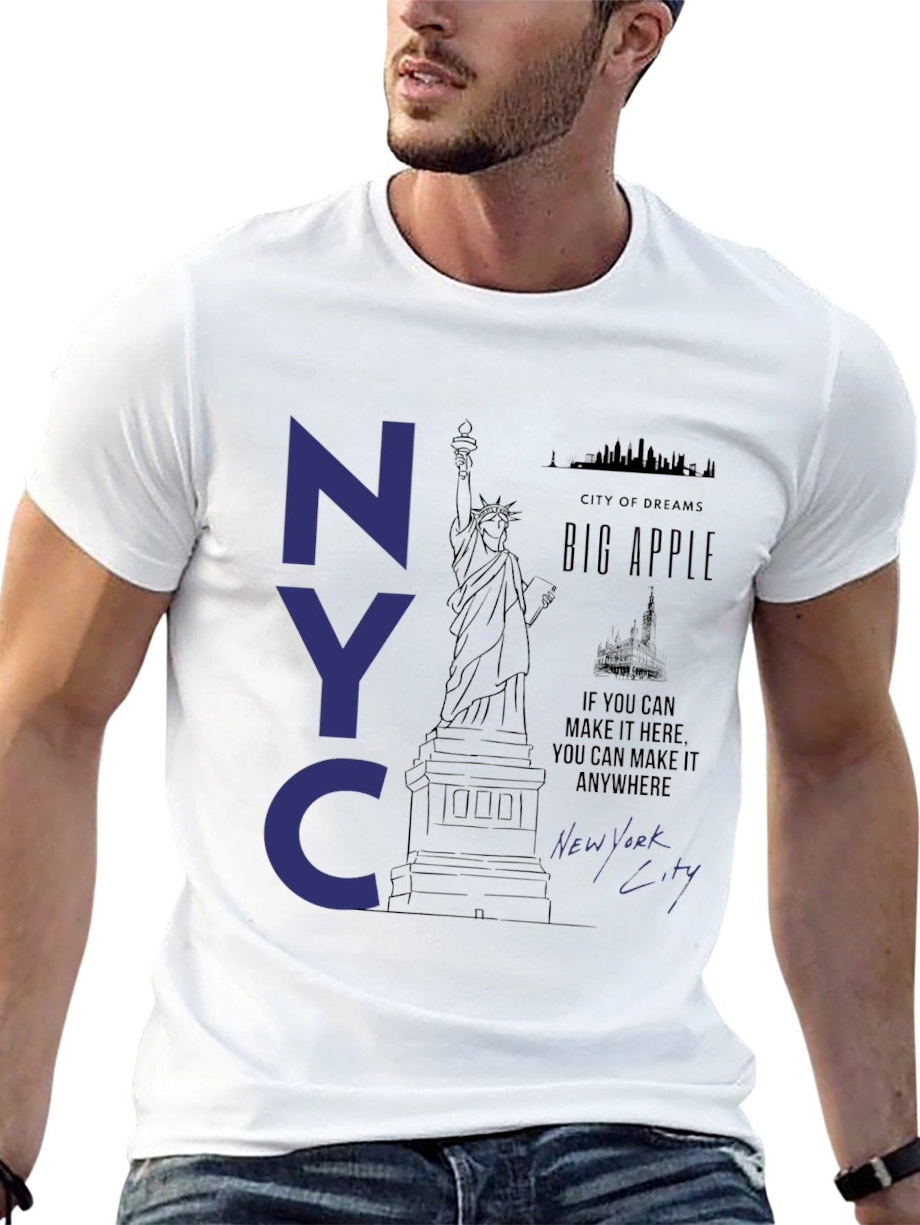 NYC Statue of Liberty Graphic T-Shirt
