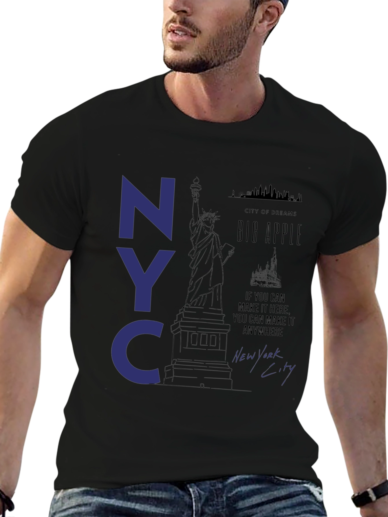 NYC Statue of Liberty Graphic T-Shirt