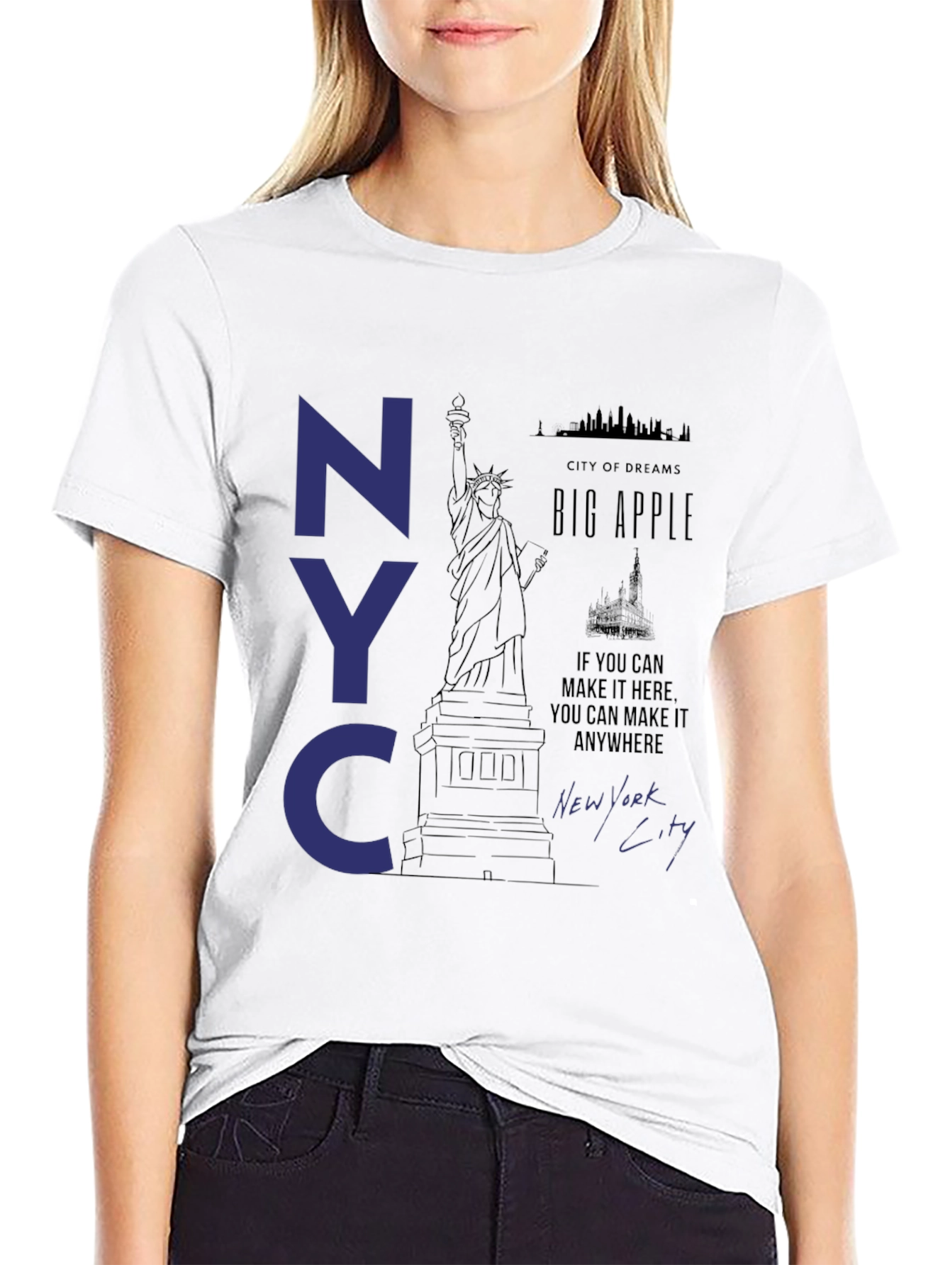 NYC Statue of Liberty Graphic T-Shirt