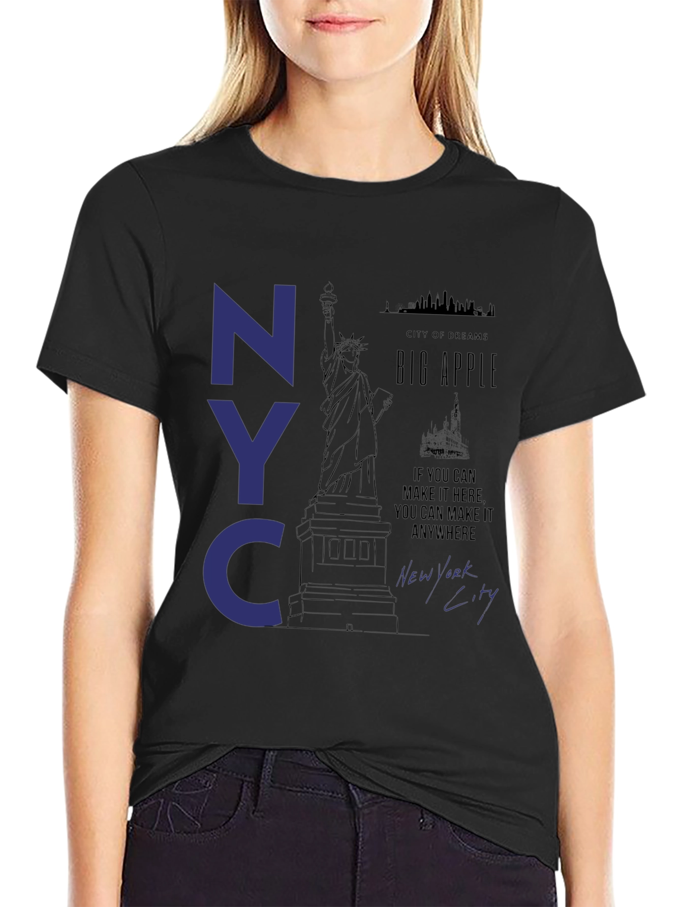 NYC Statue of Liberty Graphic T-Shirt