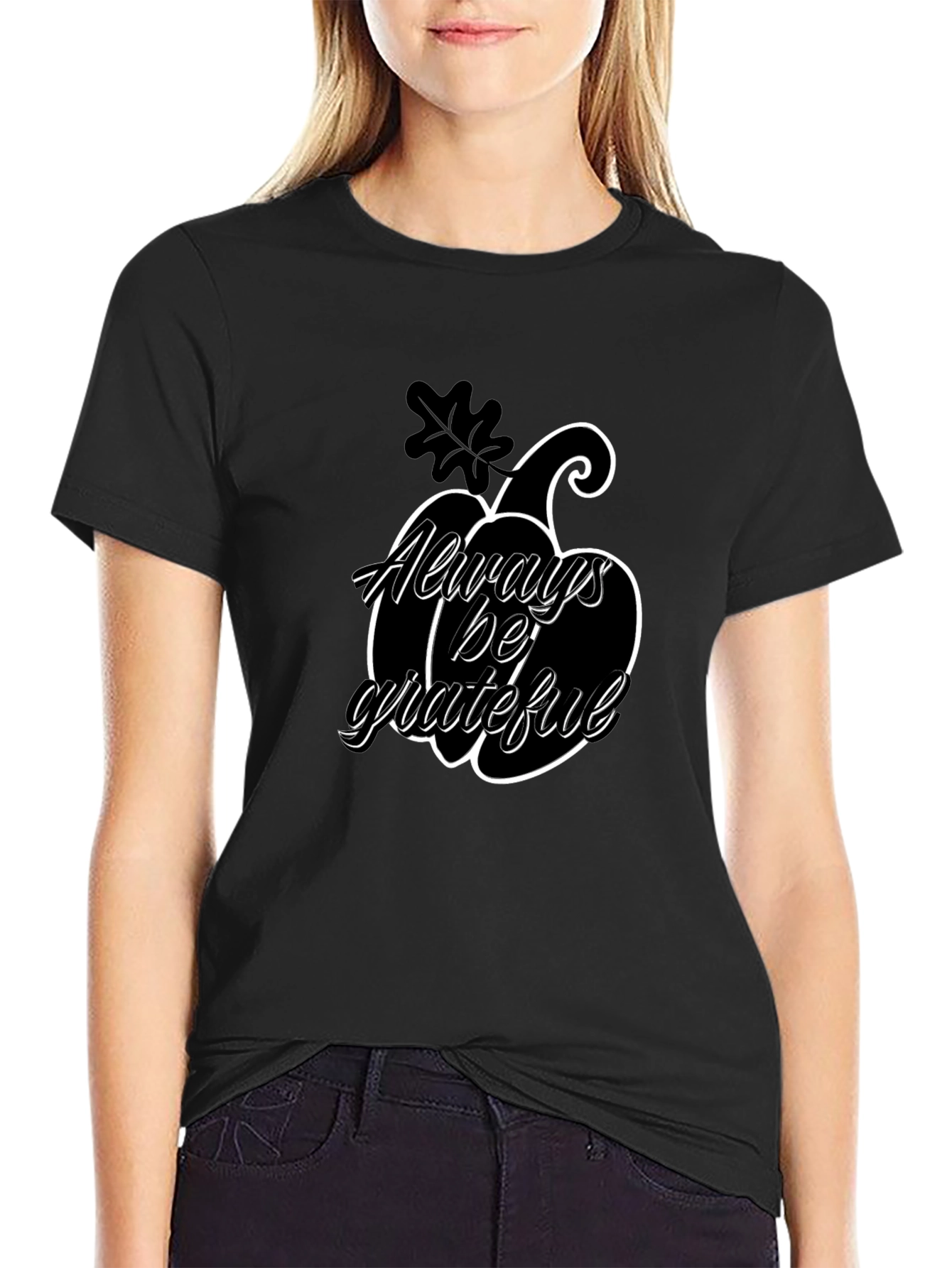 Always Be Grateful Pumpkin Graphic T-Shirt