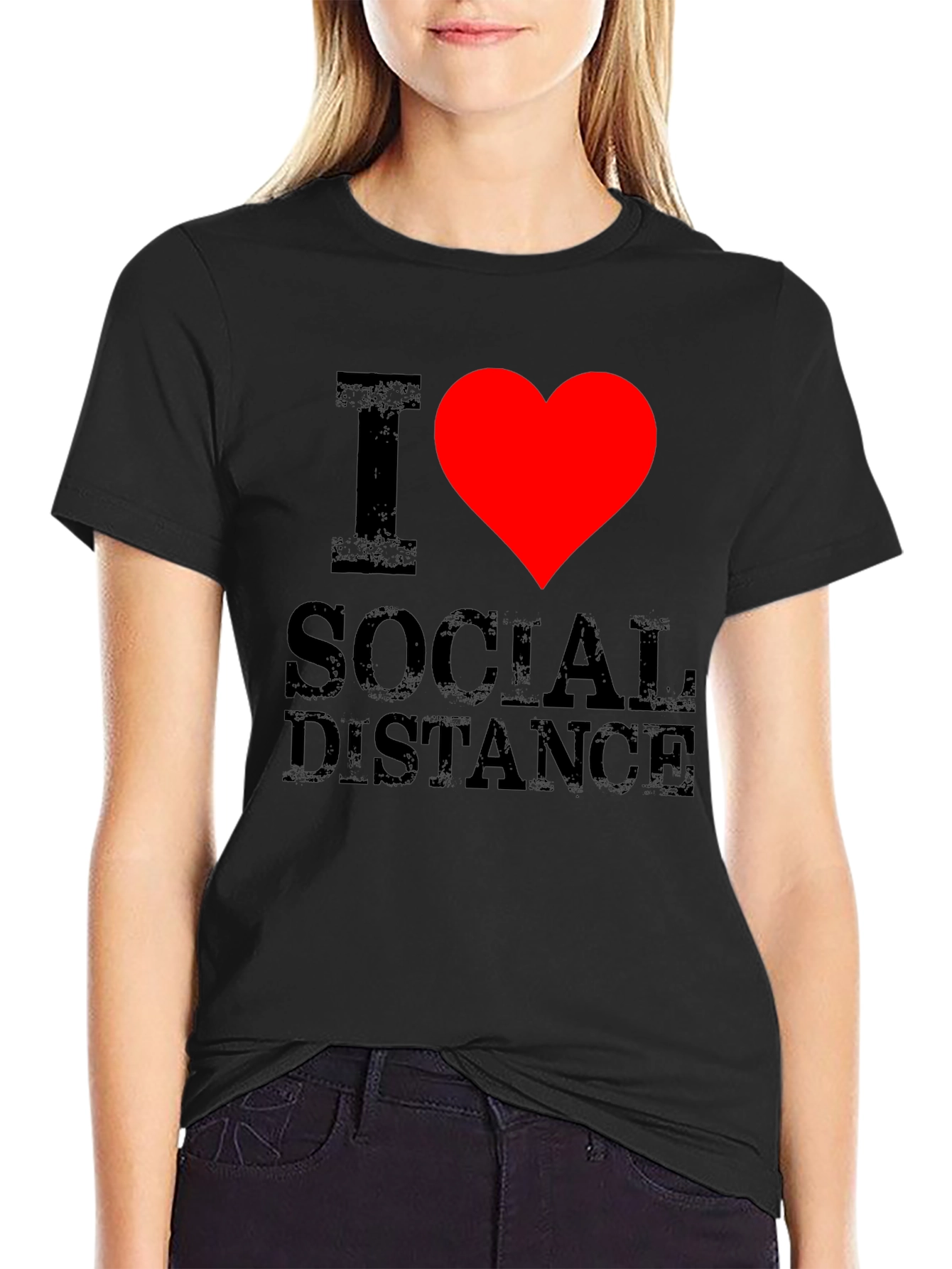 I Heart Social Distance Graphic Tee