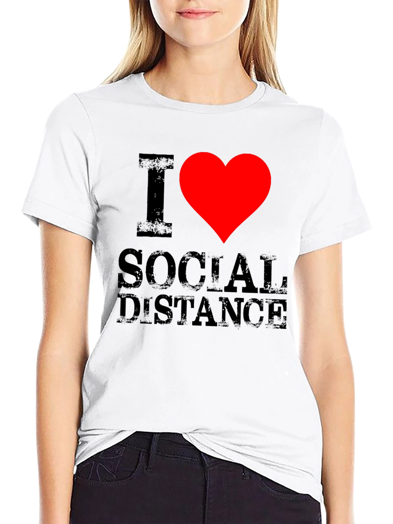I Heart Social Distance Graphic Tee