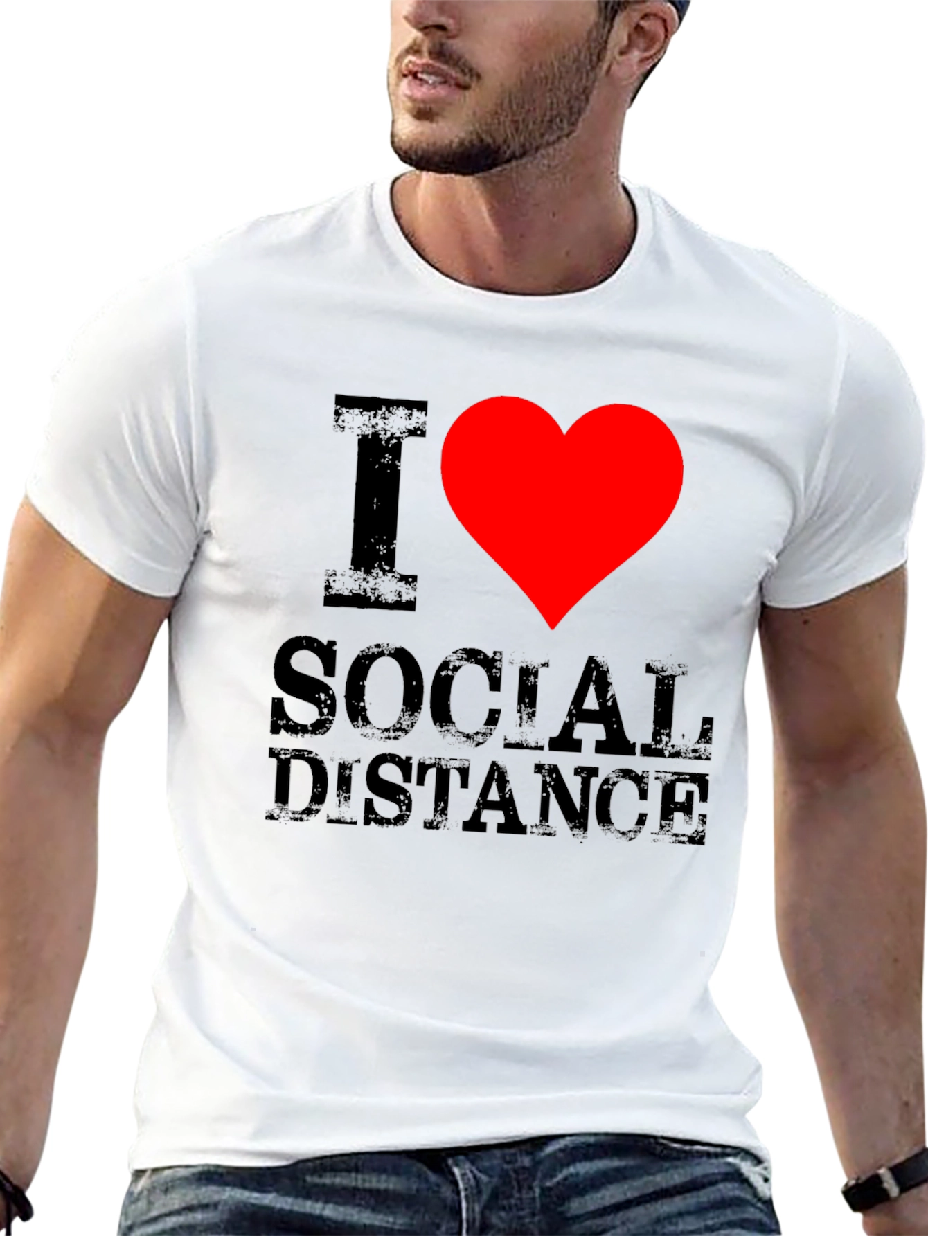 I Heart Social Distance Graphic Tee