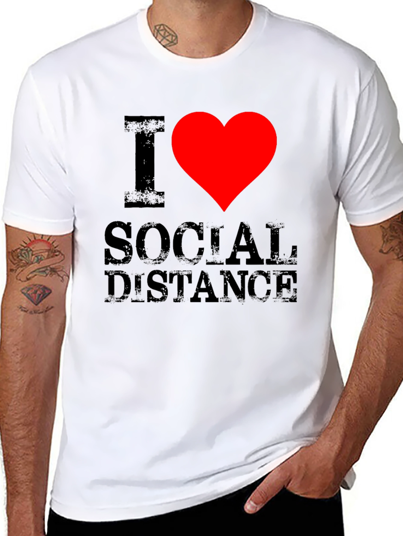 I Heart Social Distance Graphic Tee