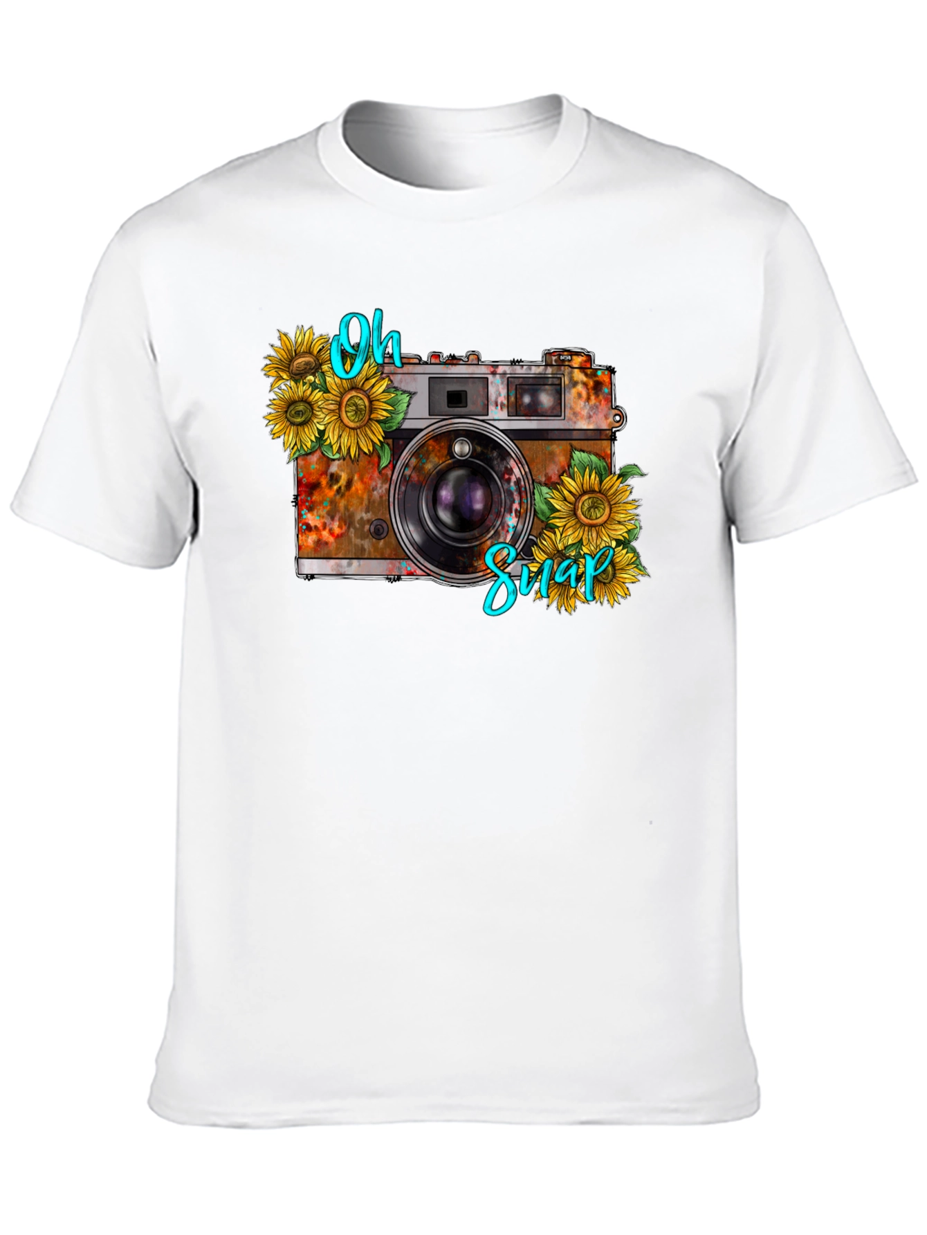 Rustic Camera Sunflower Graphic Tee