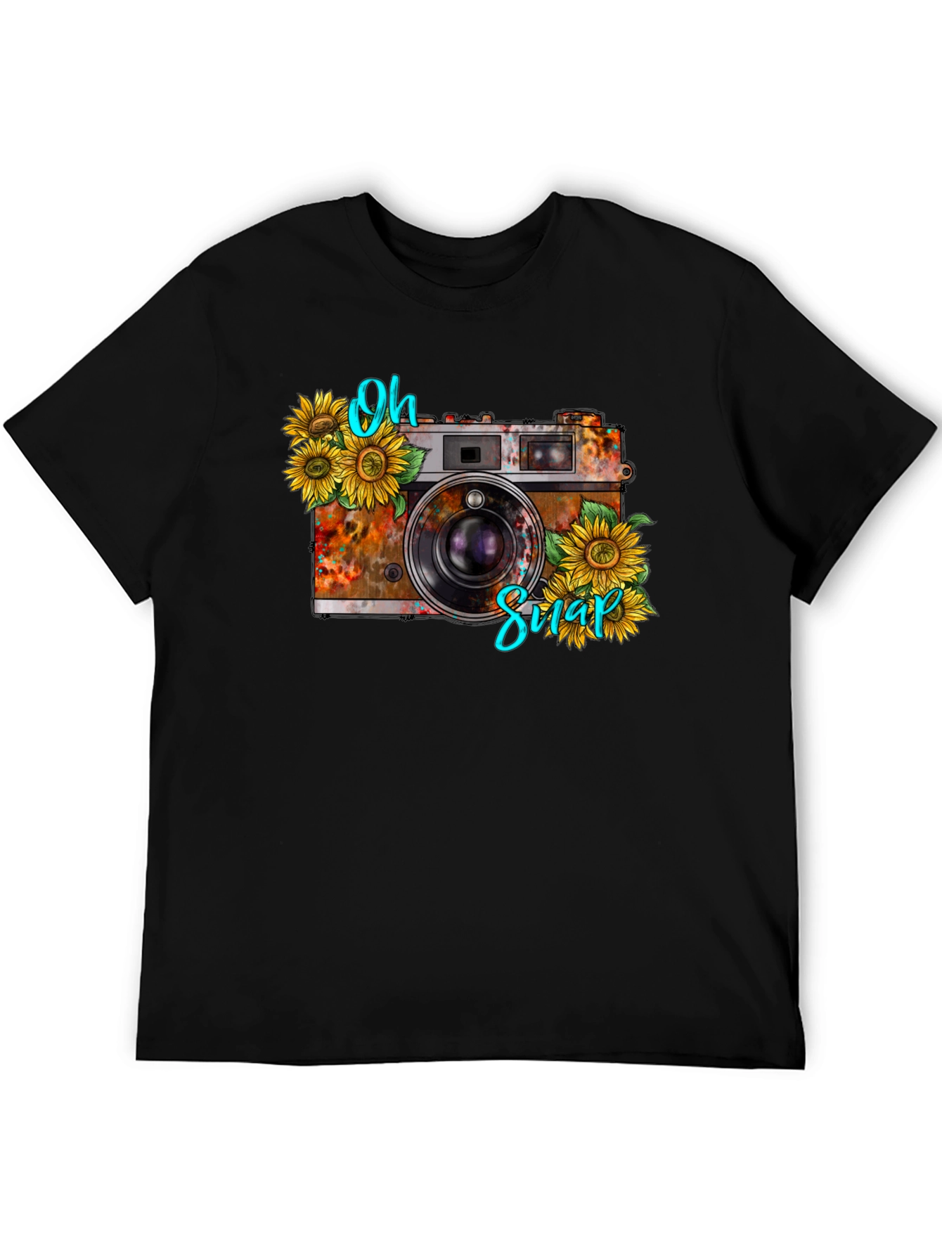 Rustic Camera Sunflower Graphic Tee