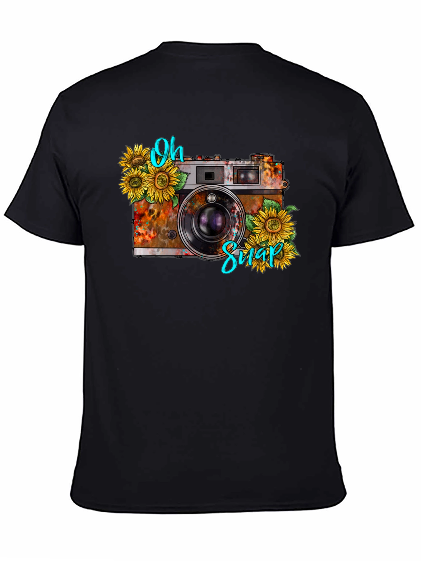 Rustic Camera Sunflower Graphic Tee