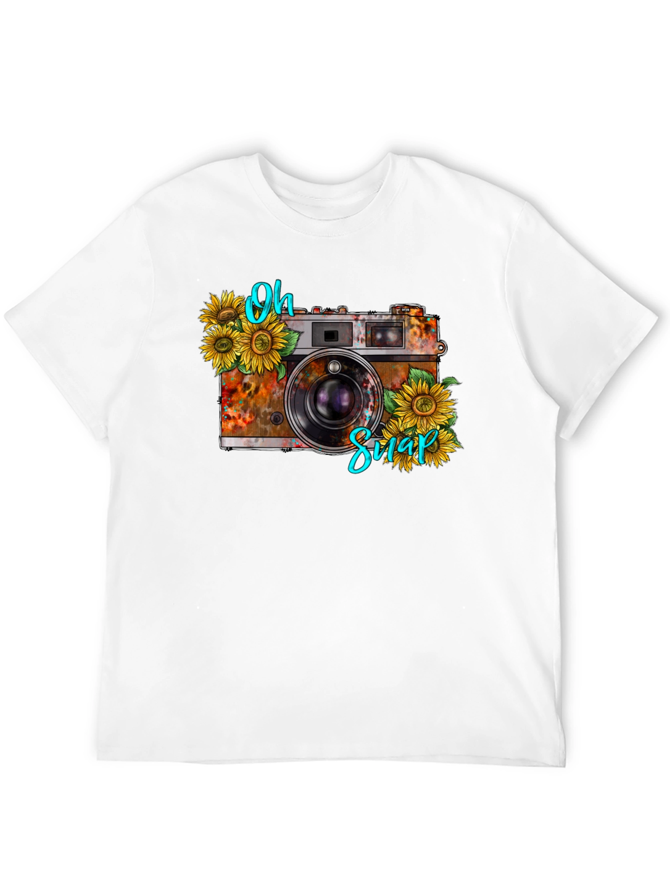 Rustic Camera Sunflower Graphic Tee