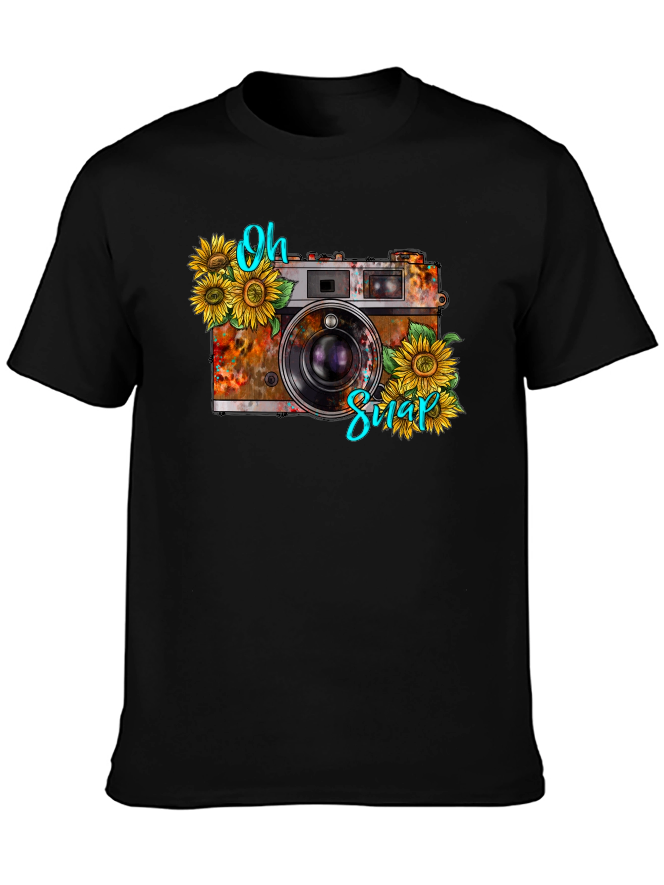 Rustic Camera Sunflower Graphic Tee