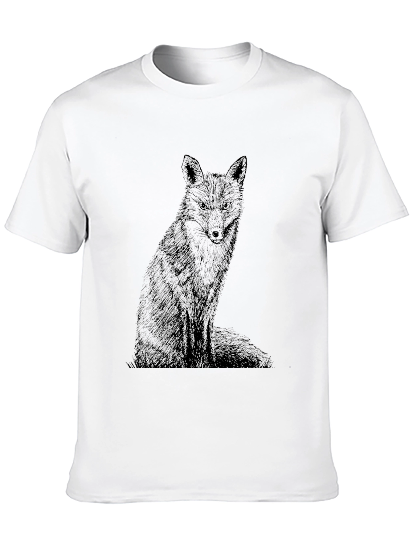 Black Fox Graphic Tee - Mens Stylish Cotton T-Shirt