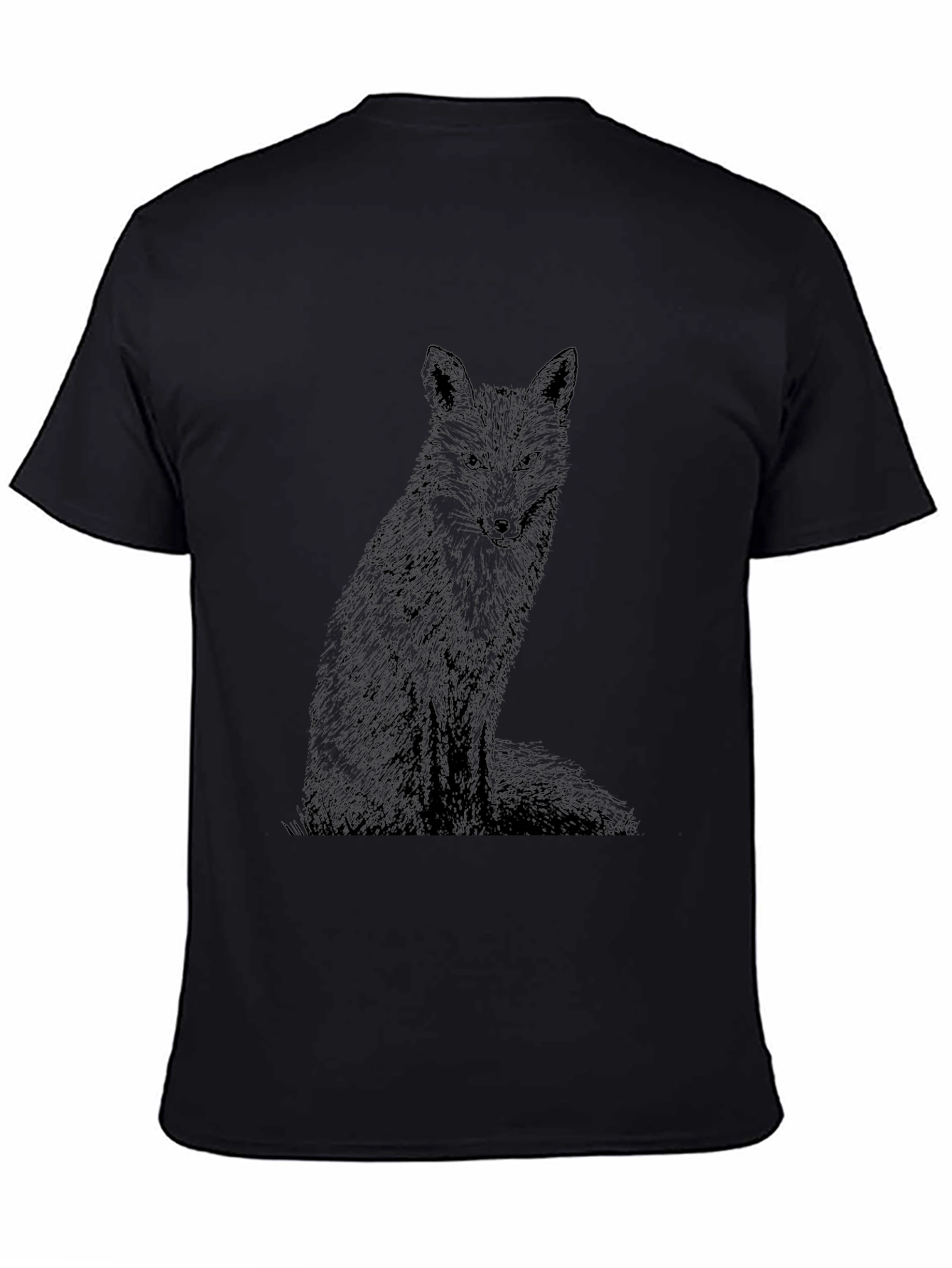 Black Fox Graphic Tee - Mens Stylish Cotton T-Shirt