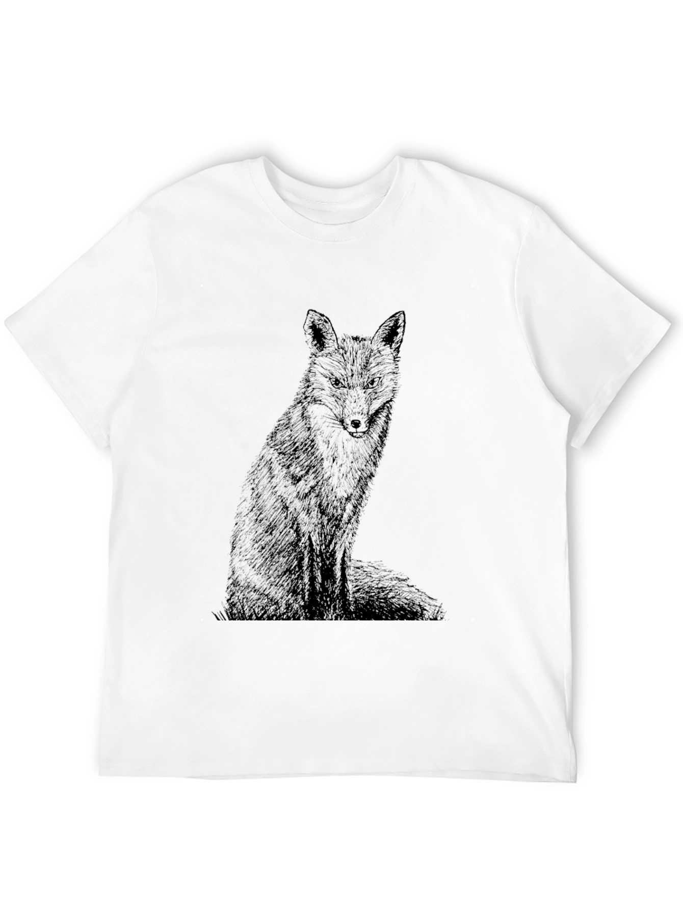 Black Fox Graphic Tee - Mens Stylish Cotton T-Shirt