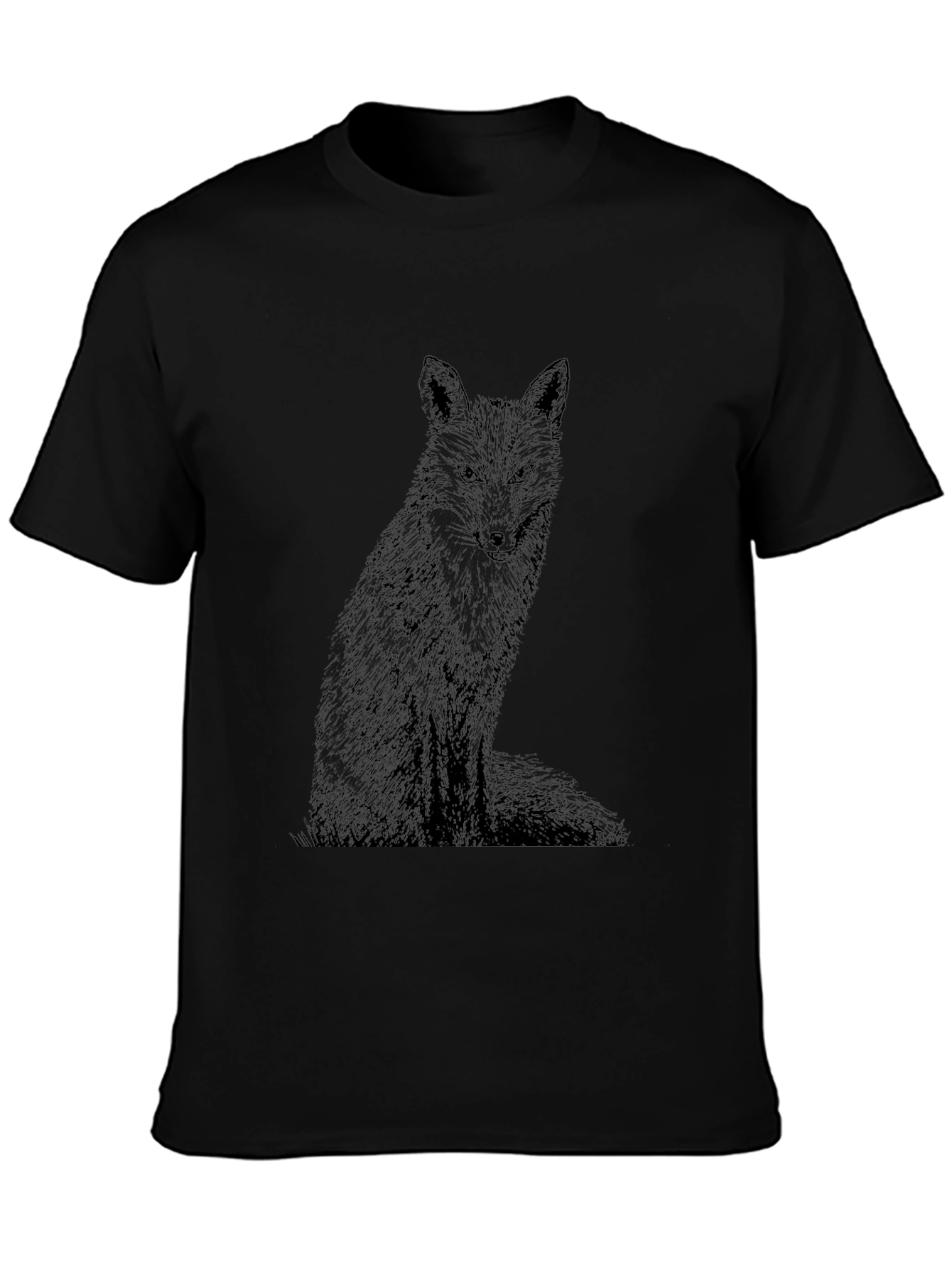 Black Fox Graphic Tee - Mens Stylish Cotton T-Shirt