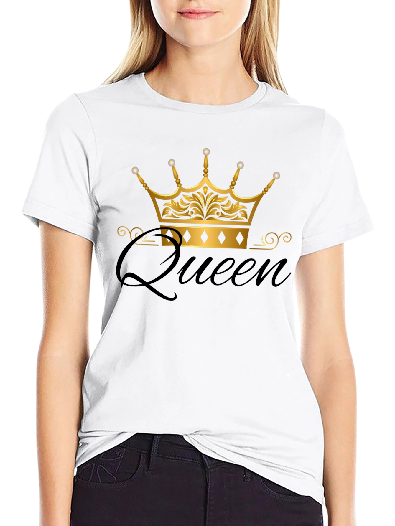 Queen Crown Black T-Shirt