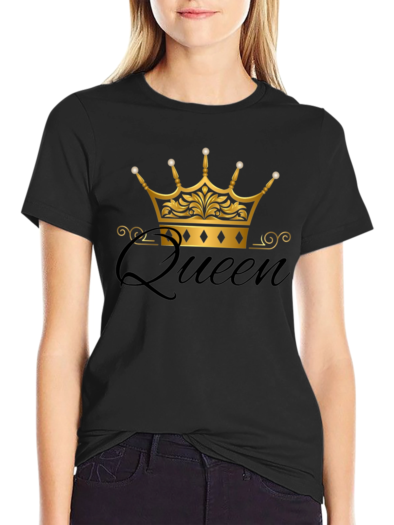 Queen Crown Black T-Shirt