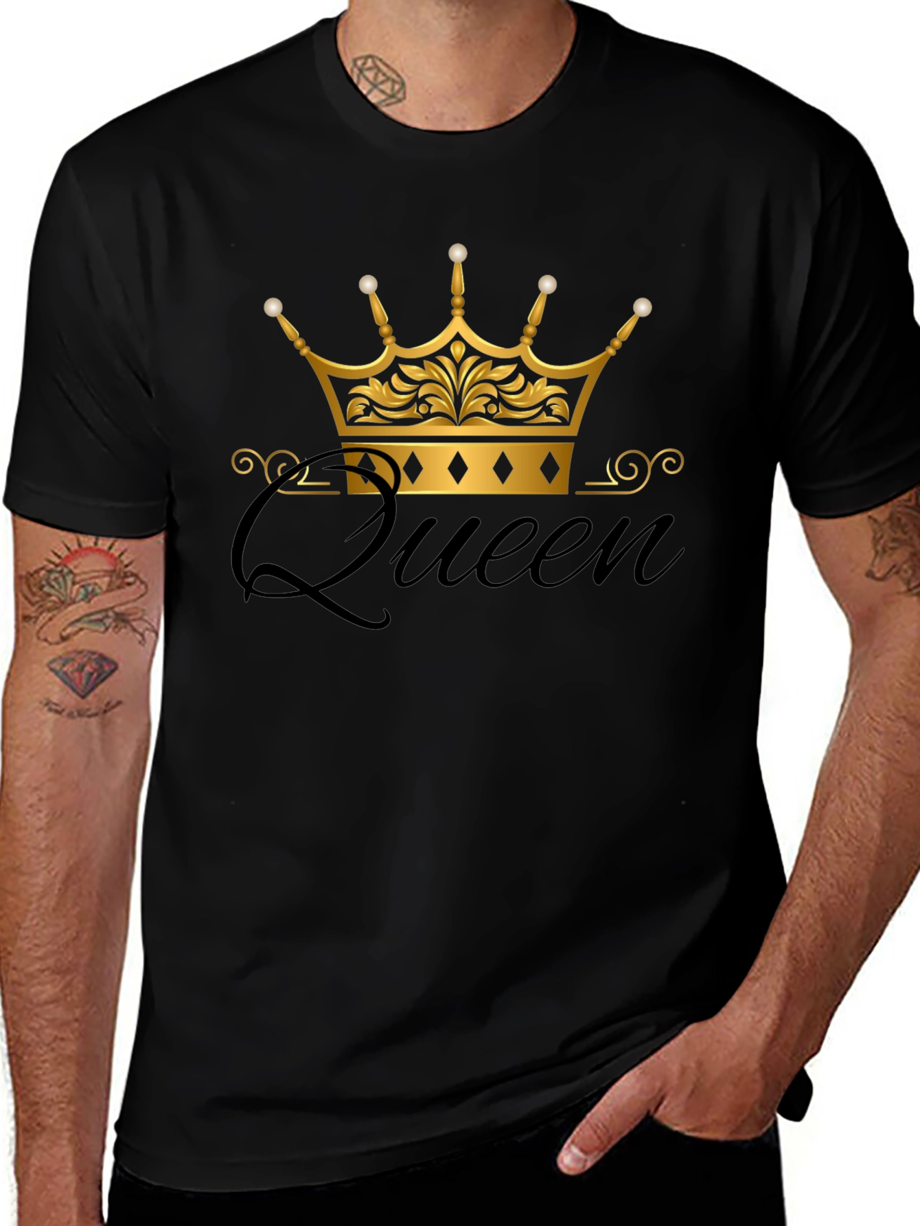 Queen Crown Black T-Shirt