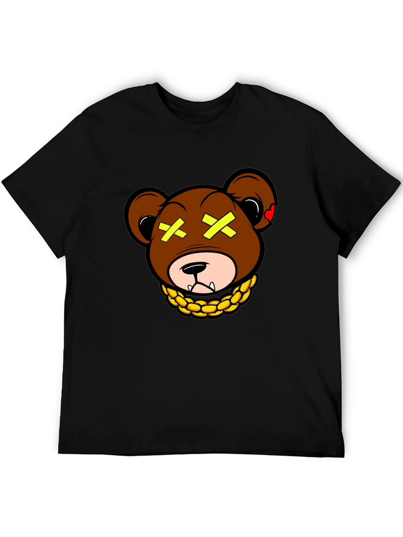 Bear With Gold Chain Graphic T-Shirt