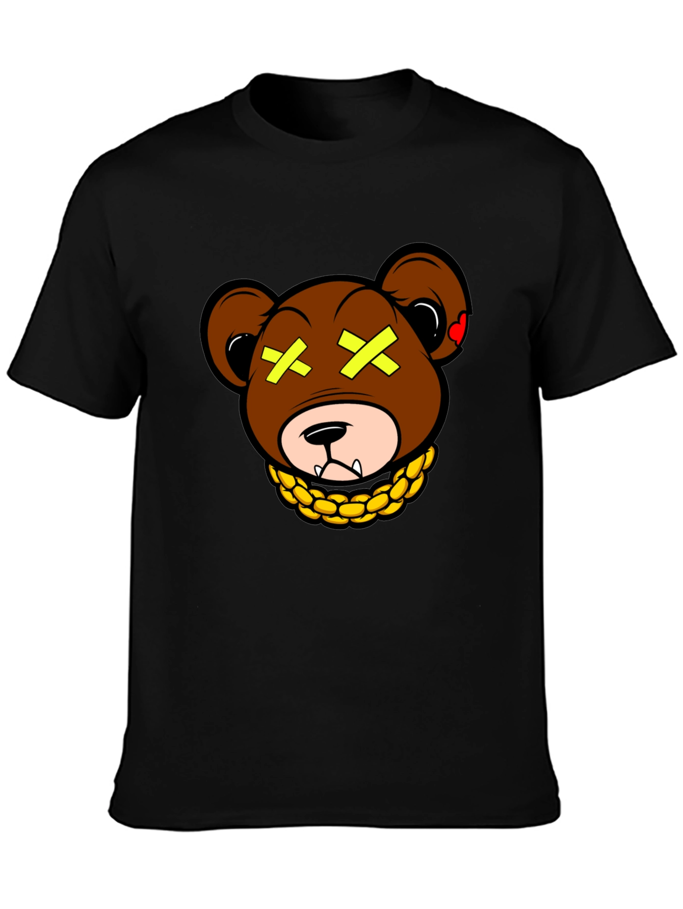 Bear With Gold Chain Graphic T-Shirt