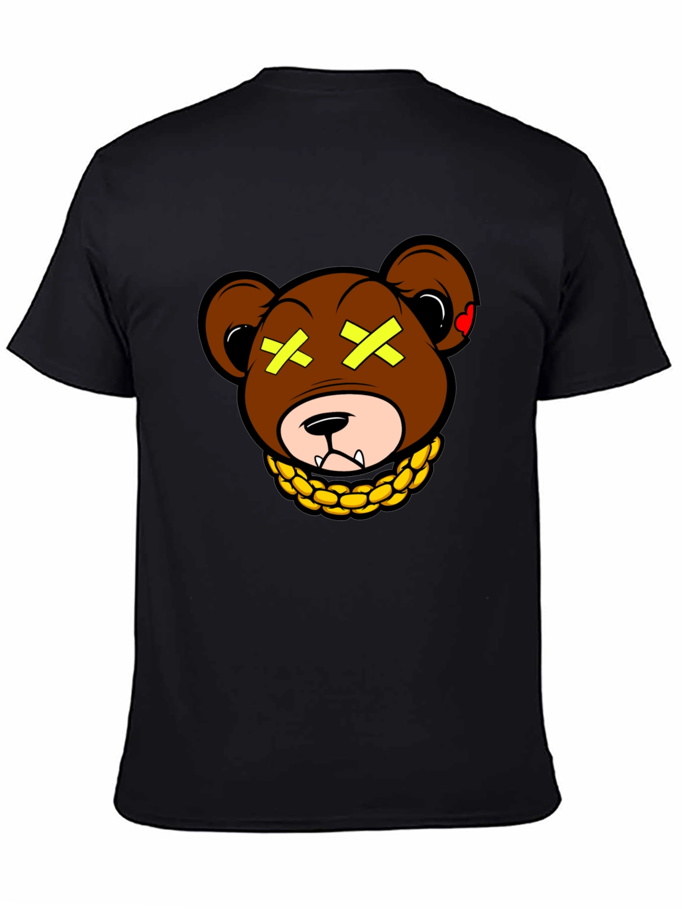 Bear With Gold Chain Graphic T-Shirt