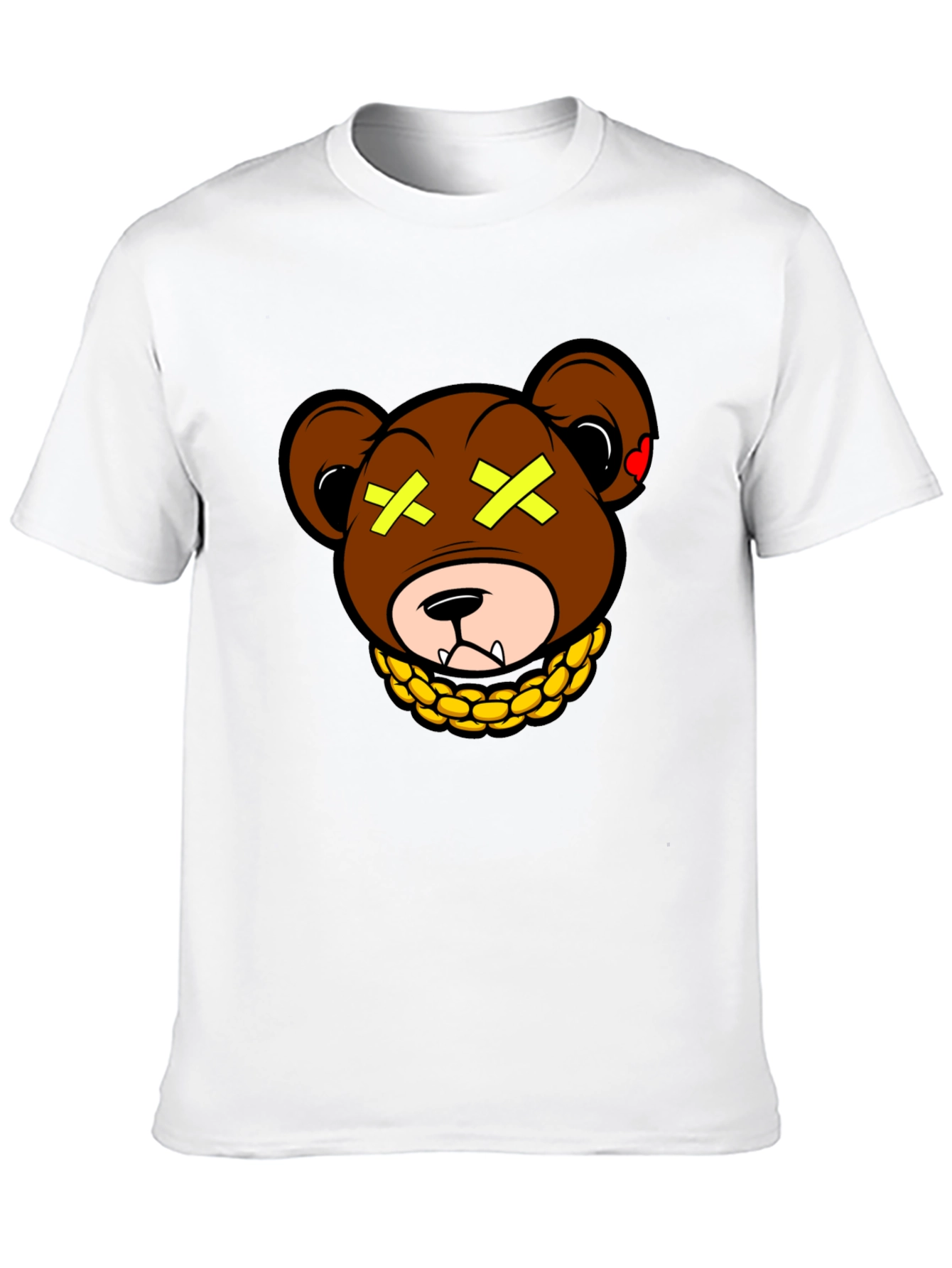 Bear With Gold Chain Graphic T-Shirt