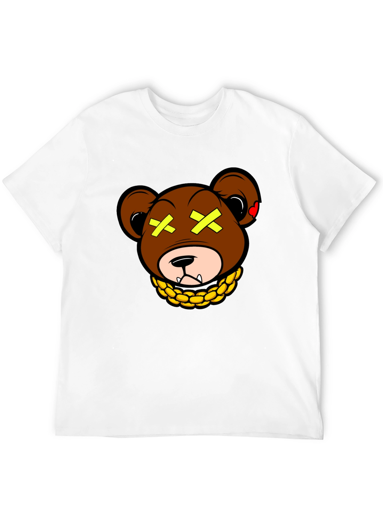 Bear With Gold Chain Graphic T-Shirt