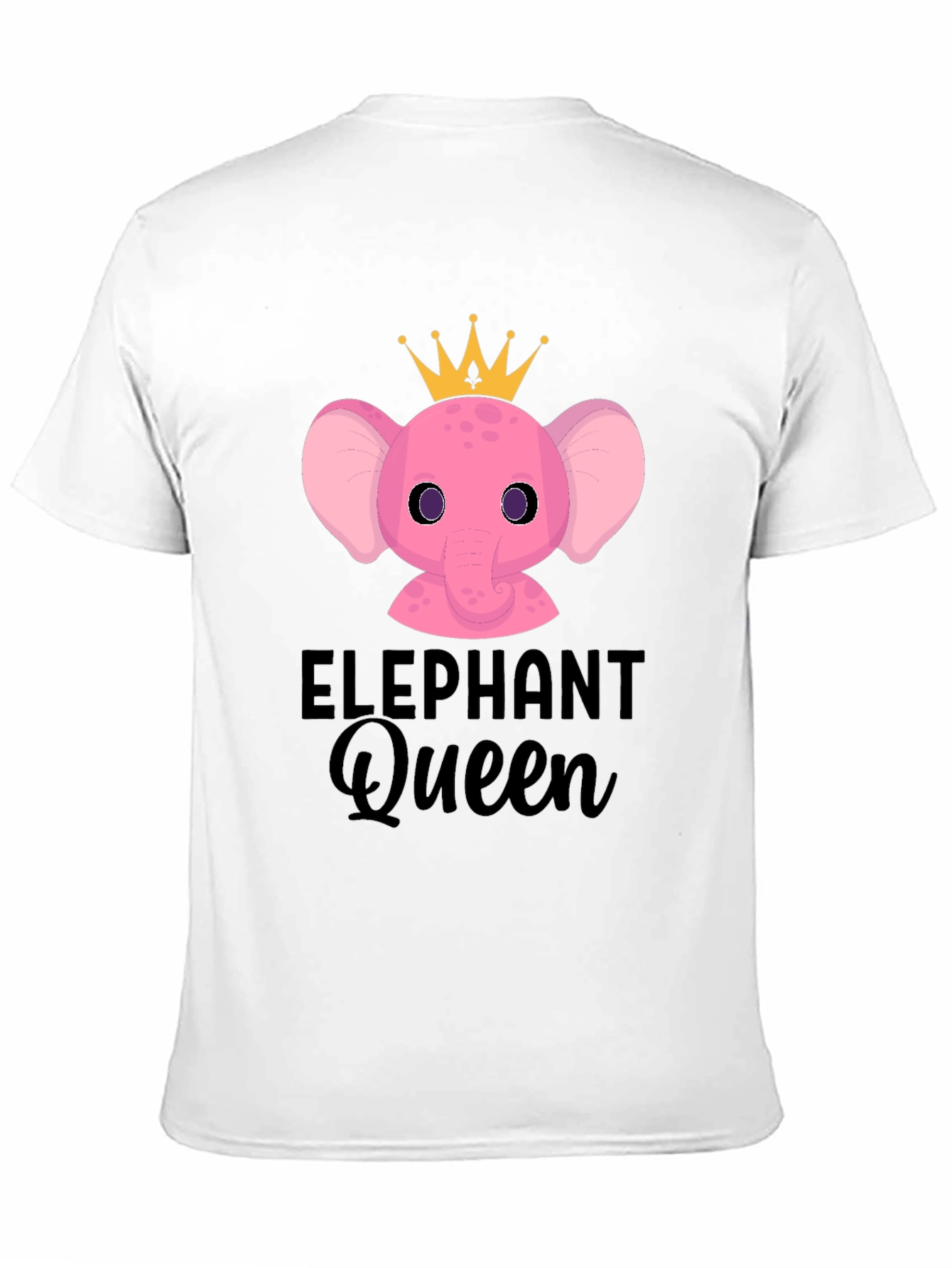 Elephant Queen T-Shirt - Cute Cartoon Design