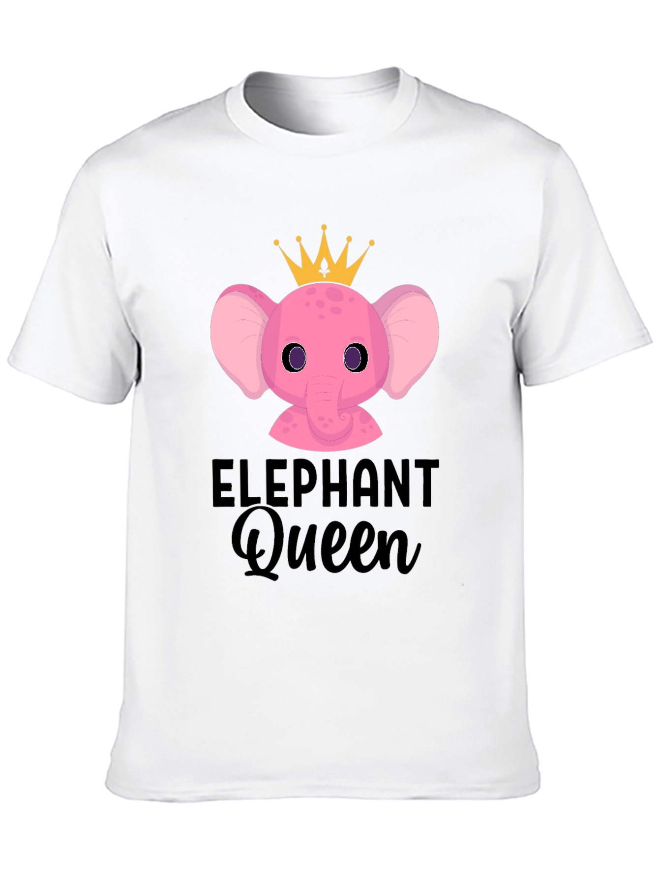 Elephant Queen T-Shirt - Cute Cartoon Design