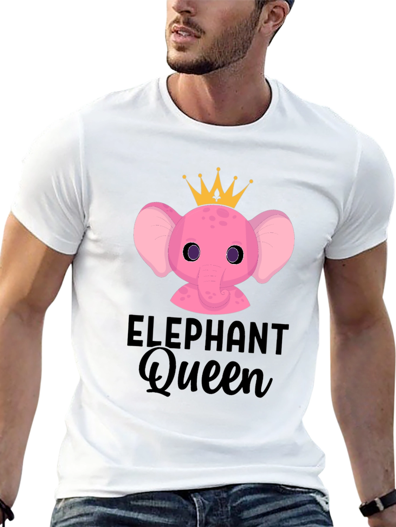 Elephant Queen T-Shirt - Cute Cartoon Design