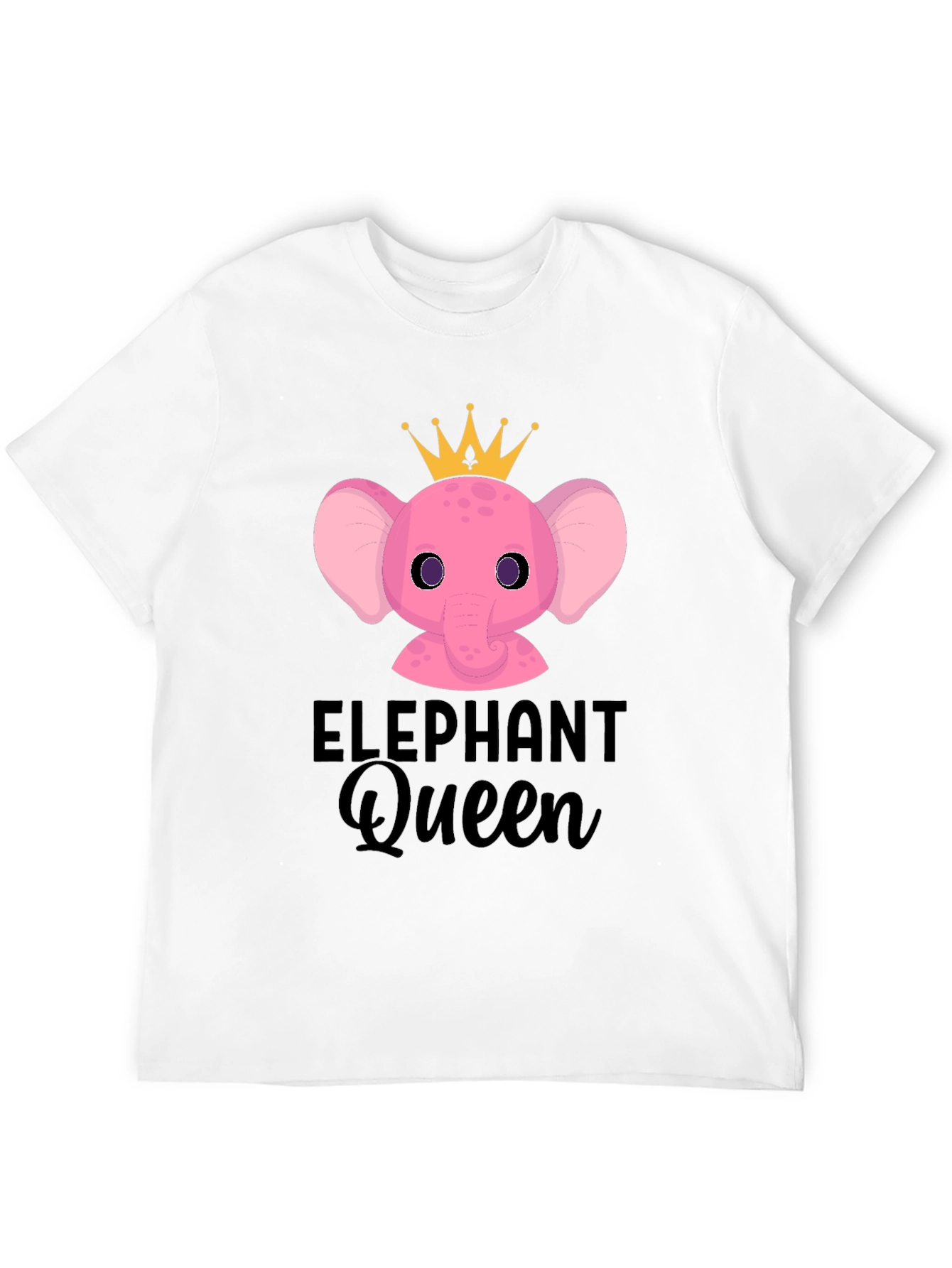 Elephant Queen T-Shirt - Cute Cartoon Design
