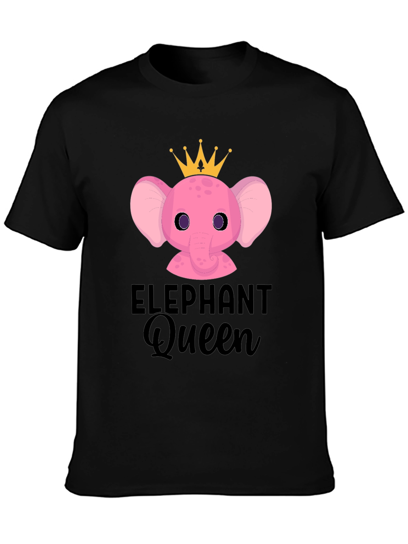 Elephant Queen T-Shirt - Cute Cartoon Design