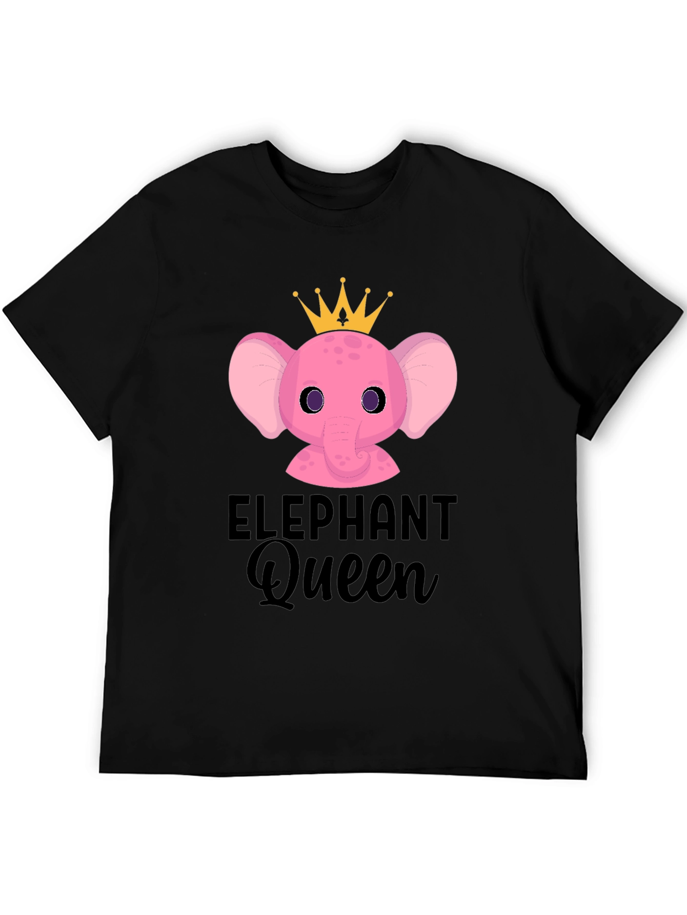 Elephant Queen T-Shirt - Cute Cartoon Design
